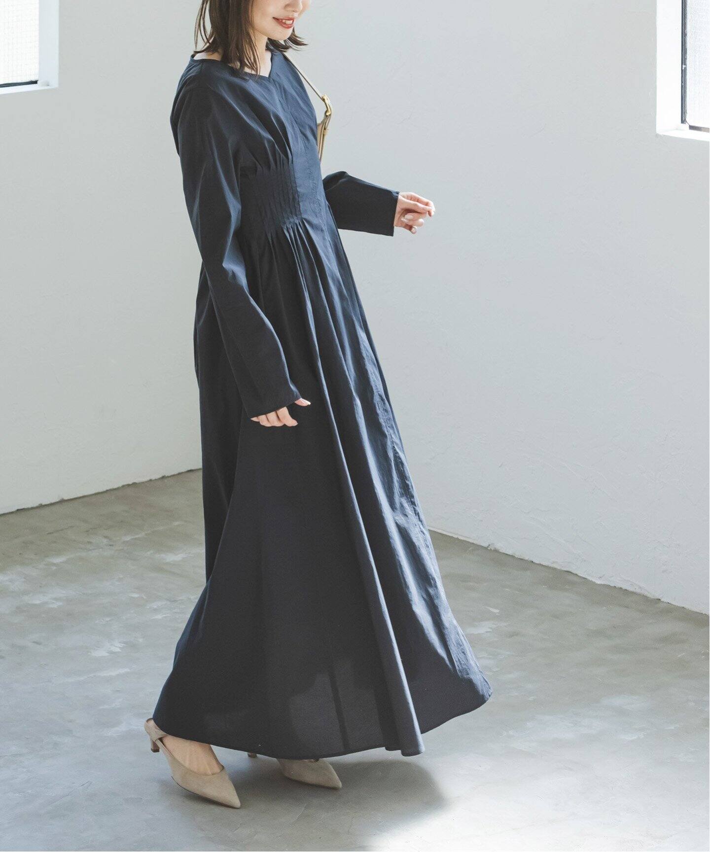 サイドタックシアーワンピース（ワンピース）｜NOBLE（ノーブル）の  