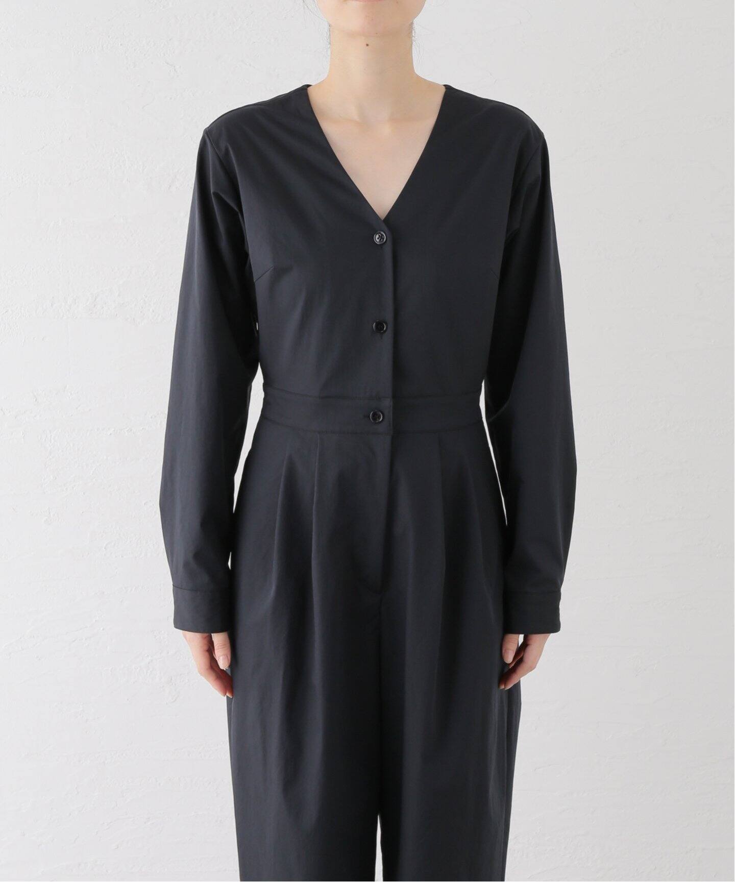 ストレッチツイルコクーンオールインワン（つなぎ／オールインワン