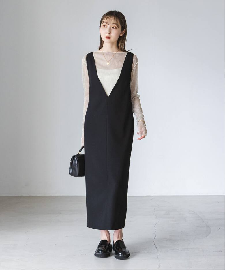 ストレートVネックワンピース（ワンピース）｜NOBLE（ノーブル）の通販  