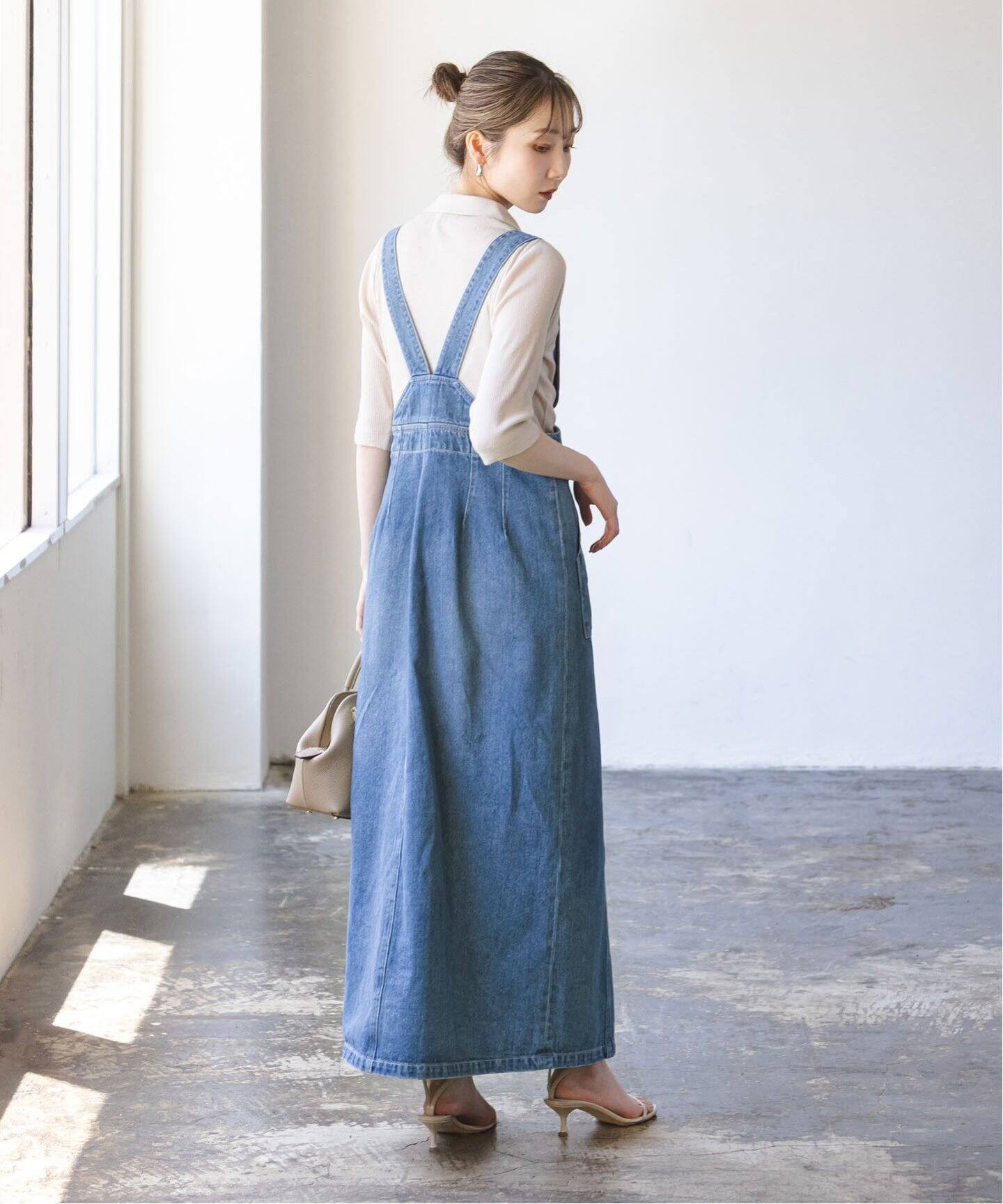 SERGE de bleu/サージ サロペットスカート（デニムスカート）｜NOBLE  