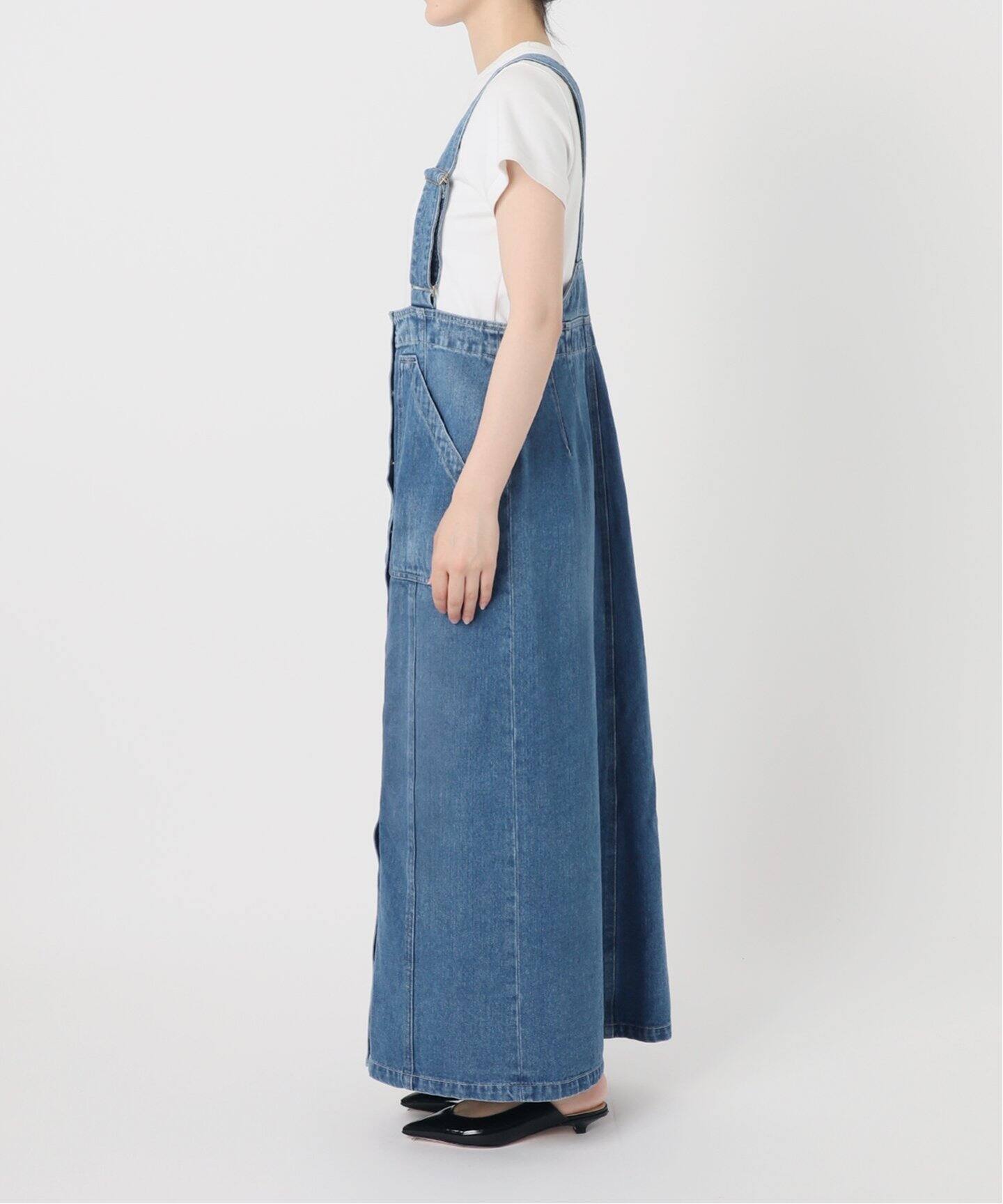 SERGE de bleu/サージ サロペットスカート（デニムスカート）｜NOBLE  