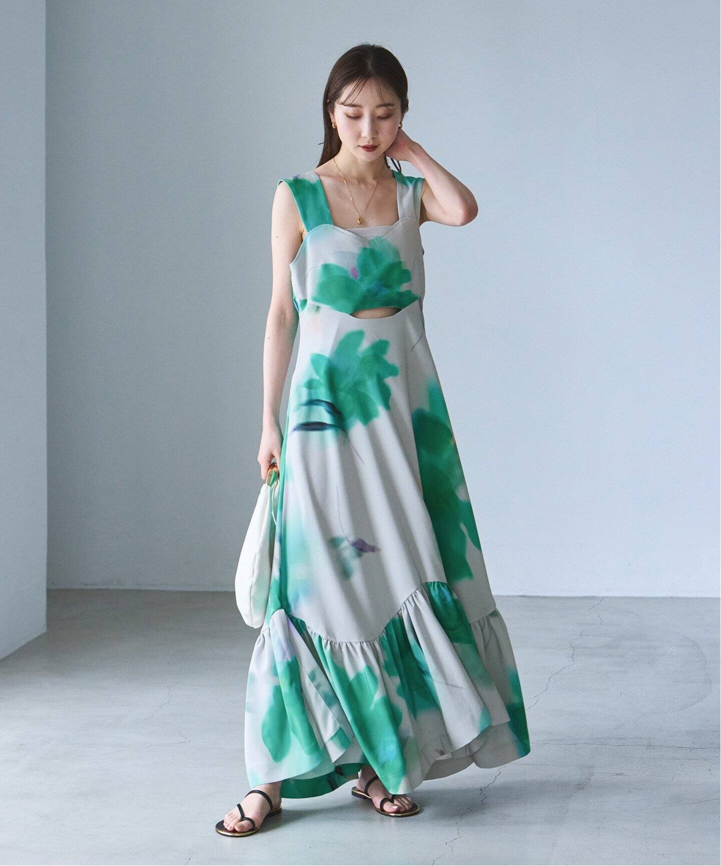 Ujoh】Shoulder Belt Gathered Dress（ワンピース）｜NOBLE（ノーブル  