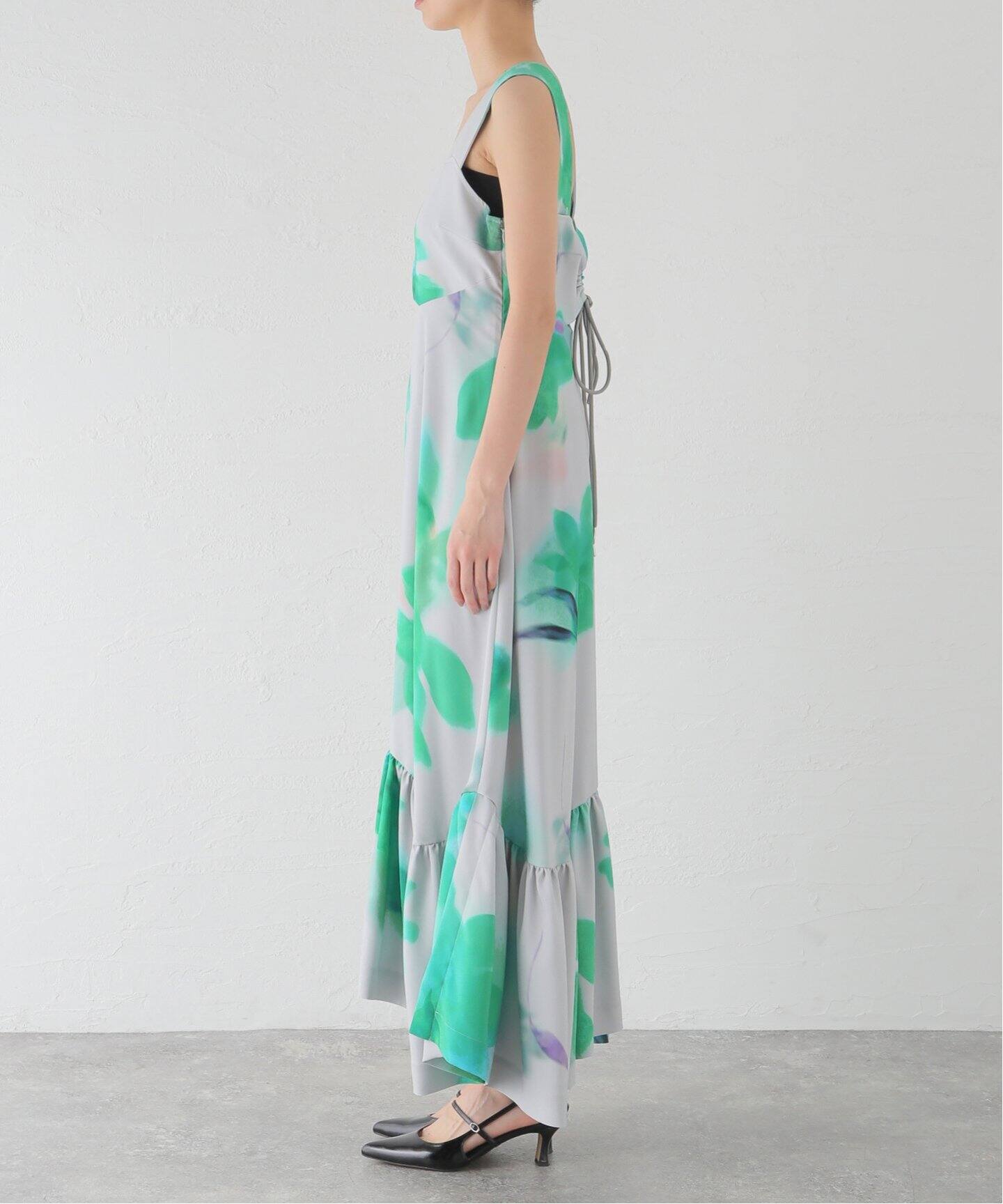 Ujoh】Shoulder Belt Gathered Dress（ワンピース）｜NOBLE