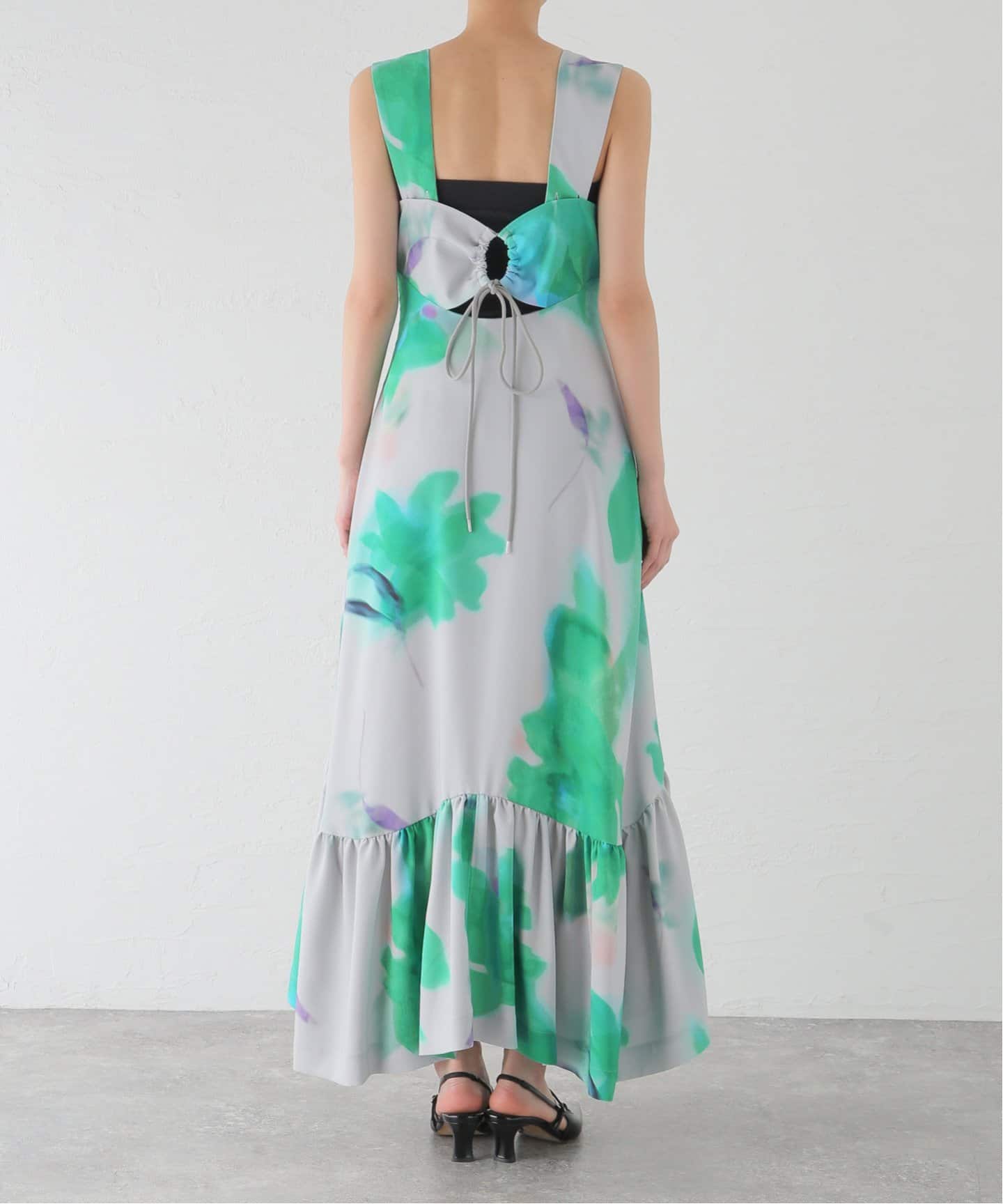 Ujoh】Shoulder Belt Gathered Dress（ワンピース）｜NOBLE