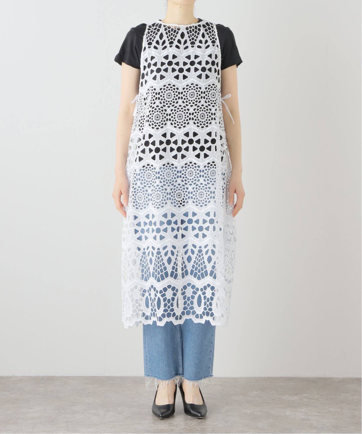 MATOKAMATOKA/マトカマトカ カットワークレースドレス（ワンピース  