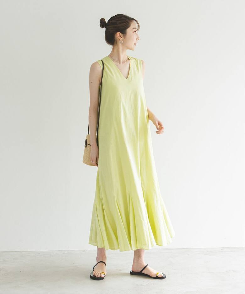 MARIHA 汚らしく 海の月影のドレス イエロー サイズ36 