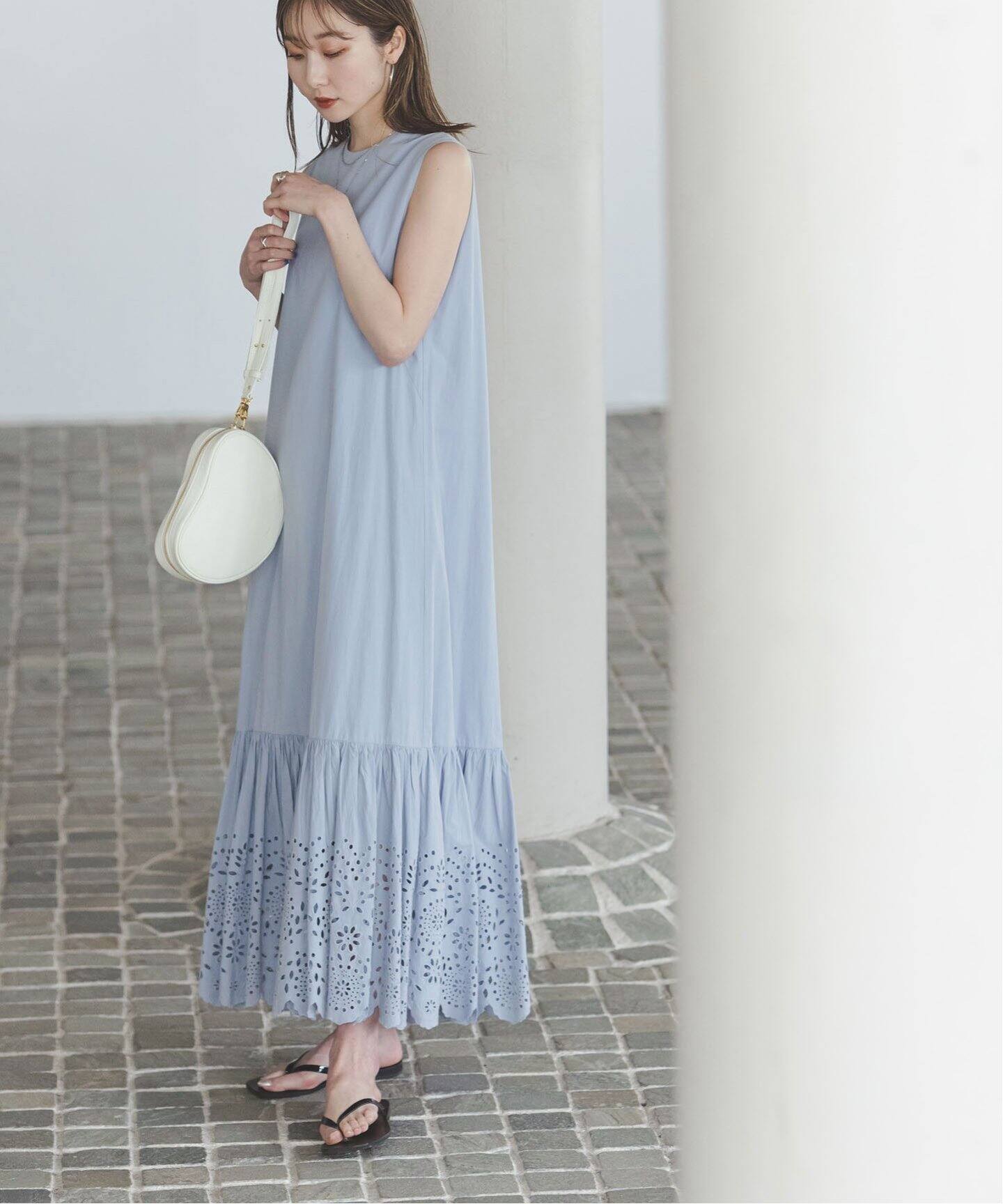 MARIHA マリハ ワンピース 夏のレディのドレス アイスブルー 36 （一部  