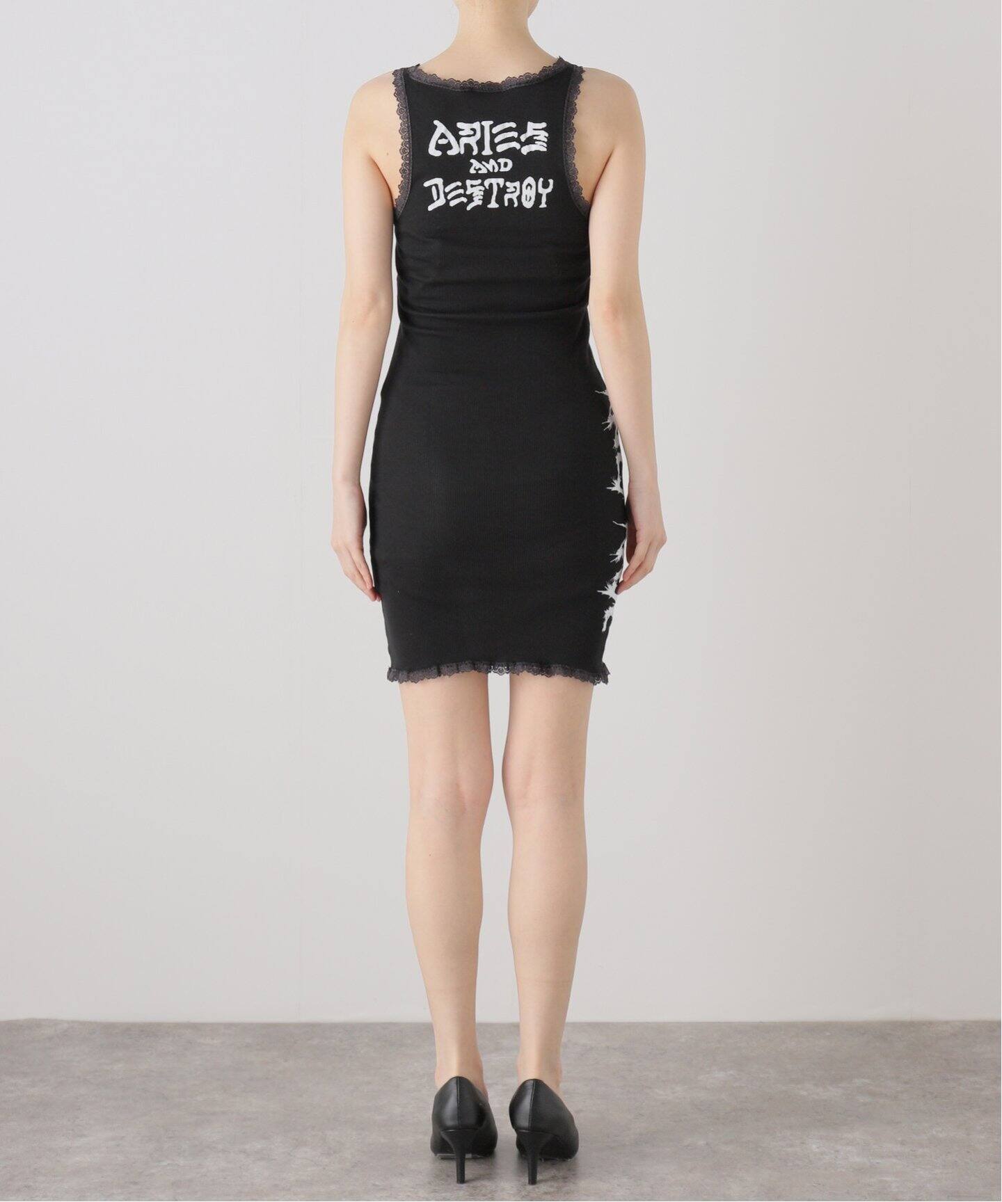 ARIES / アリーズ】HARDCORE LACE TRIM VEST DRESS（ワンピース 