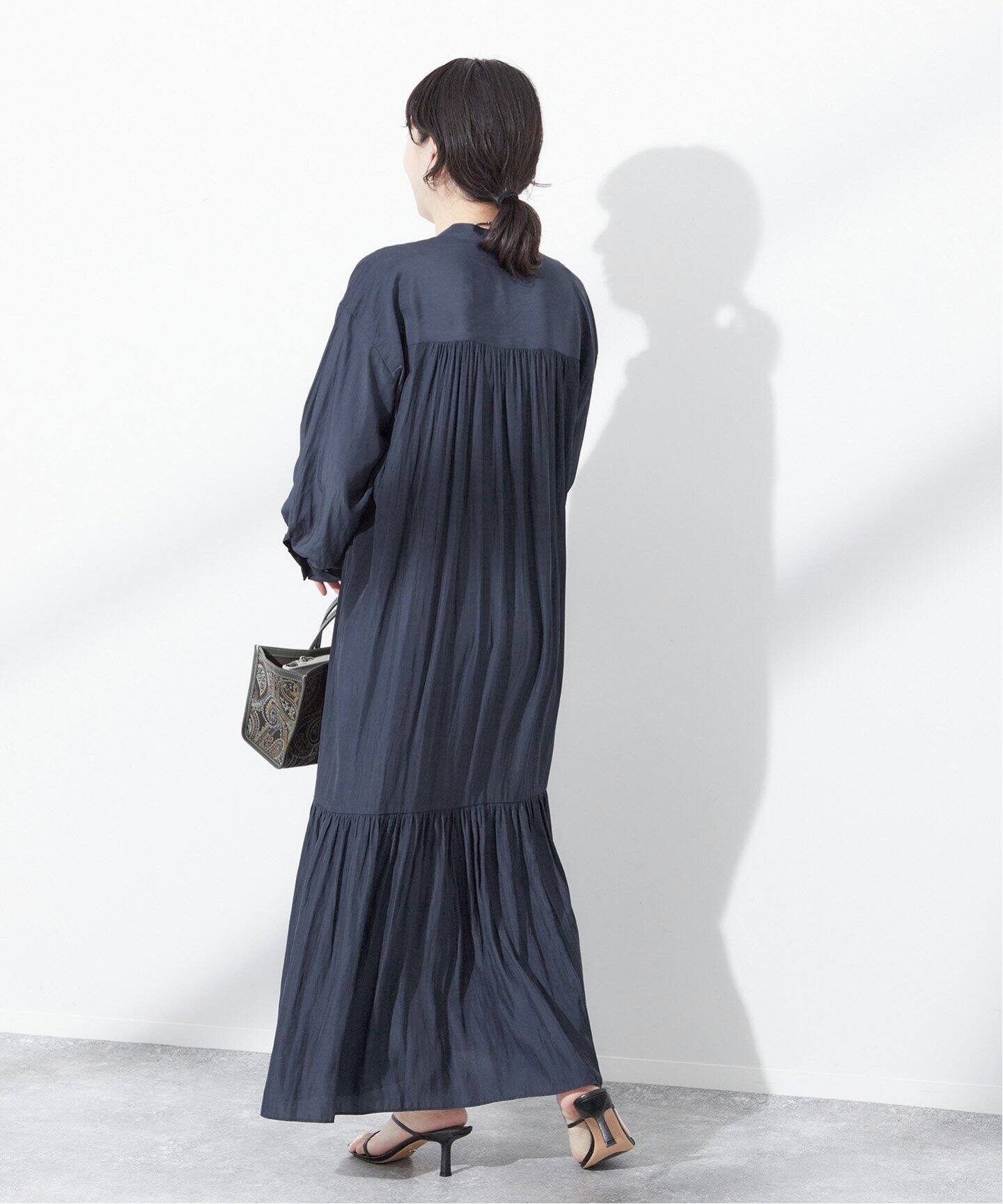 追加2》ストライプ/デシンマキシティアードワンピース（ワンピース  