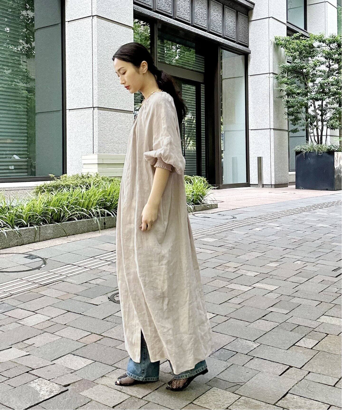 フレンチリネンギャザーワンピース（ワンピース）｜JOURNAL STANDARD L 