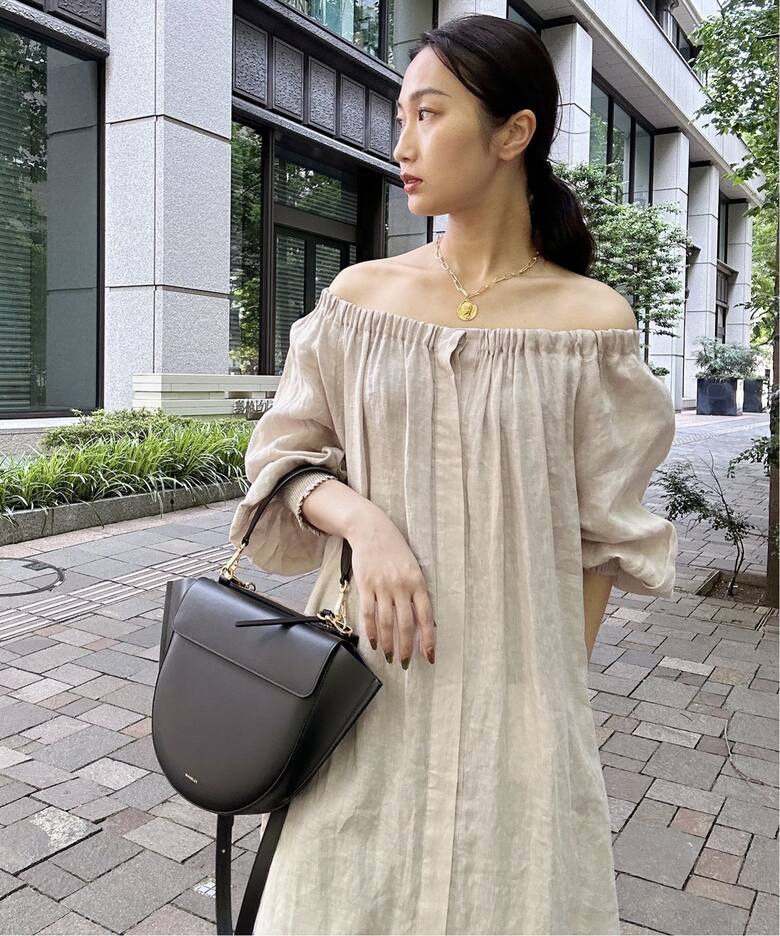 フレンチリネンギャザーワンピース（ワンピース）｜JOURNAL STANDARD L 