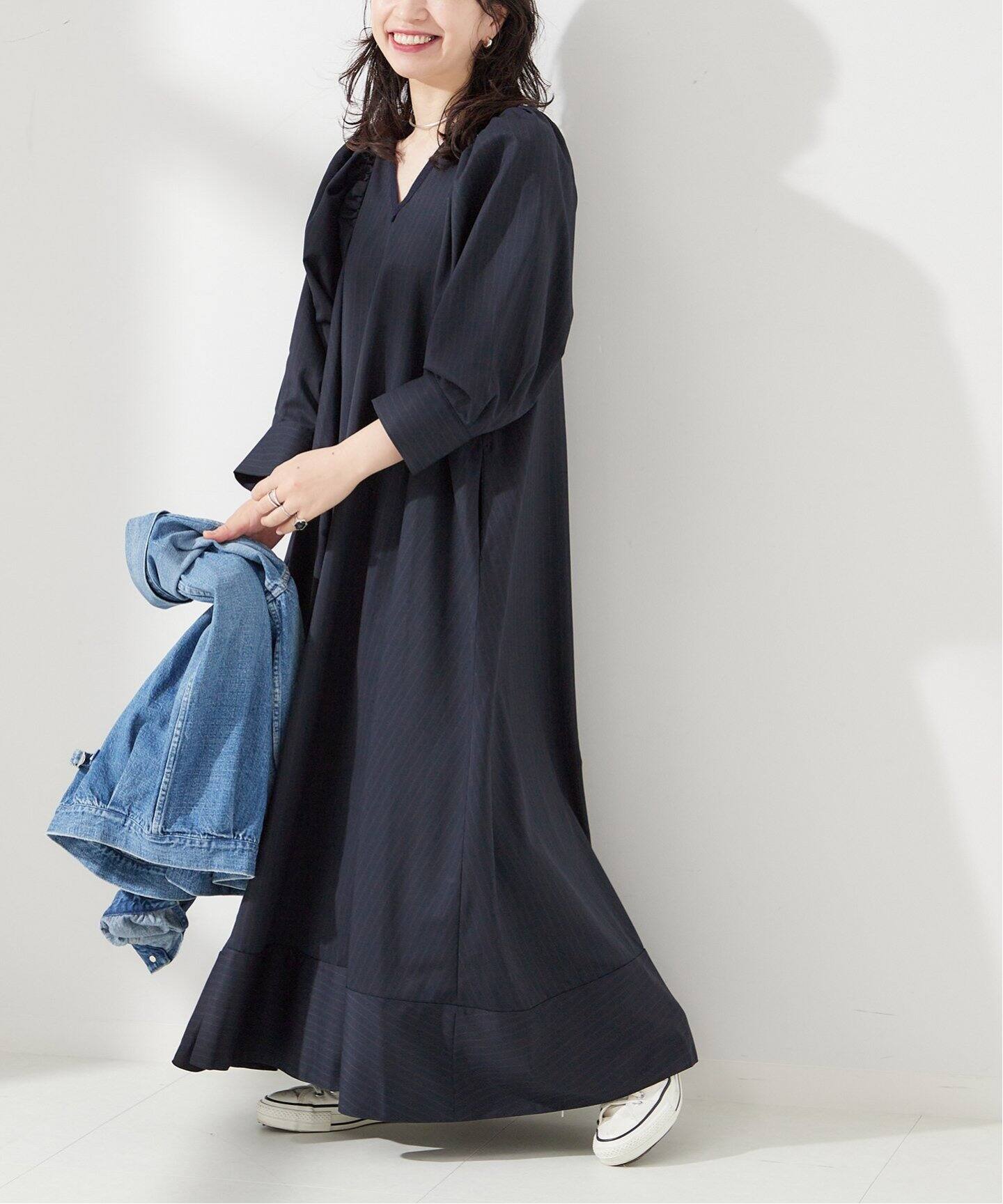 別注》【A PUPIL/ア ピューピル】ピンストライプドレス：ワンピース  