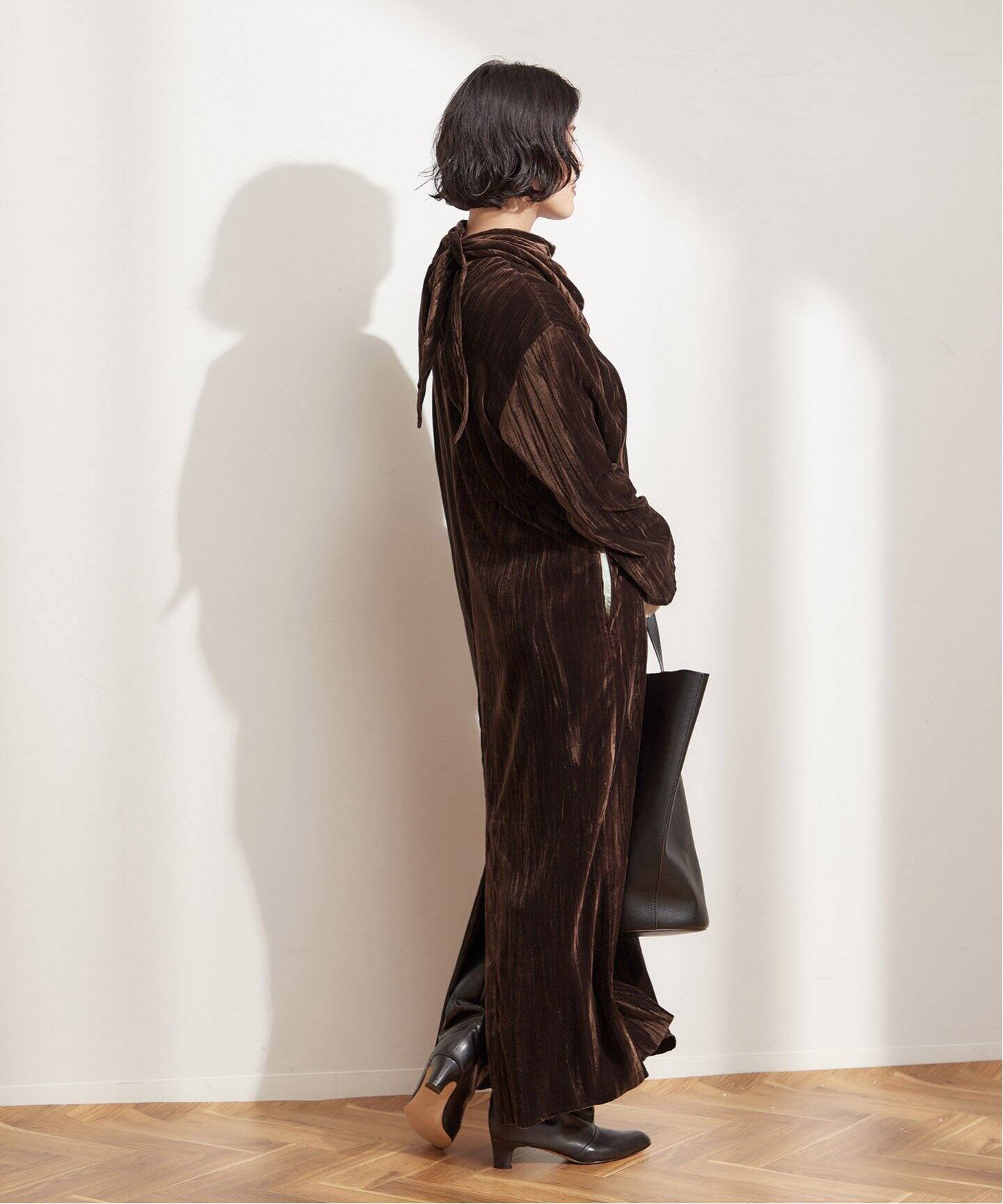 Uhr/ウーア】Velor Scarf Dress：ワンピース（ワンピース）｜JOURNAL 