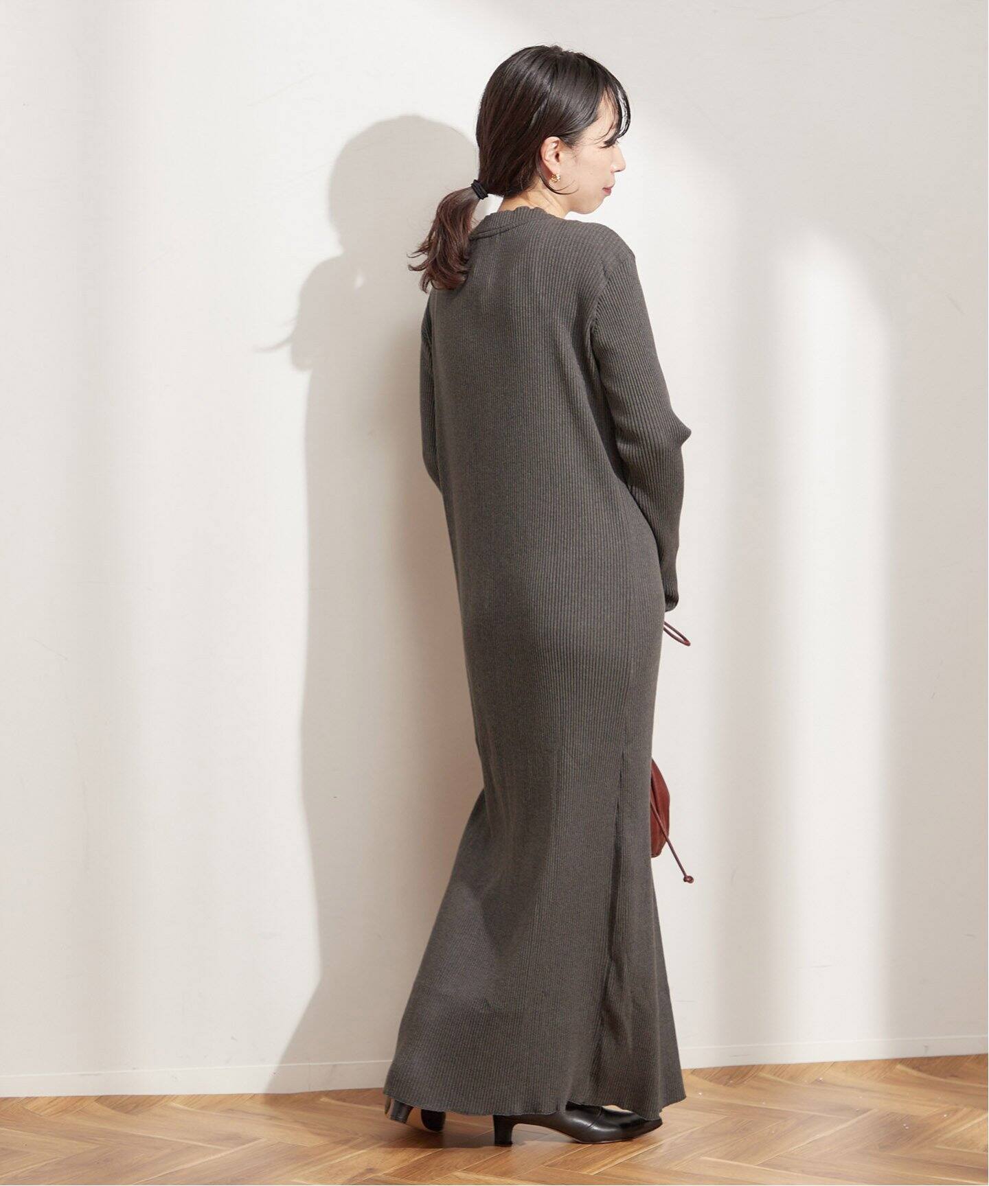 Uhr/ウーア】Cotton / Yak Rib Dress：ワンピース（ワンピース 
