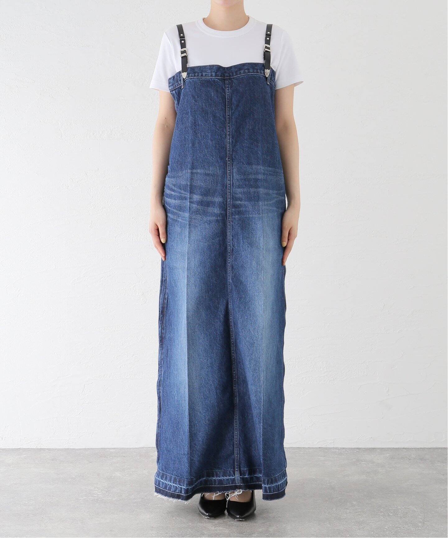 TOGA TOO/トーガトゥ】Suspenders denim dress：ジャンパースカート  