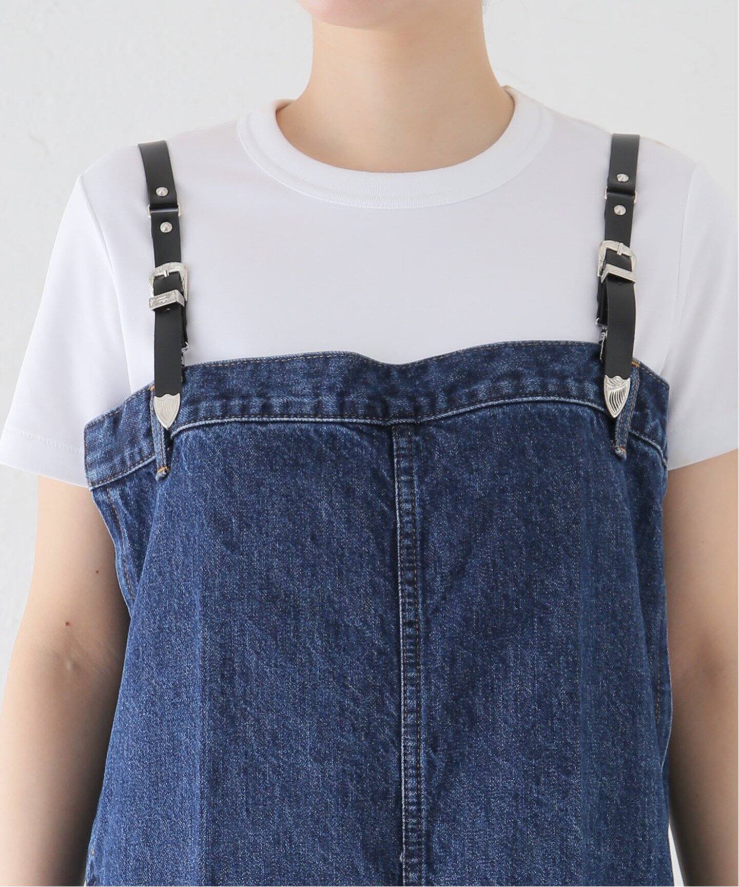 TOGA TOO/トーガトゥ】Suspenders denim dress：ジャンパースカート  