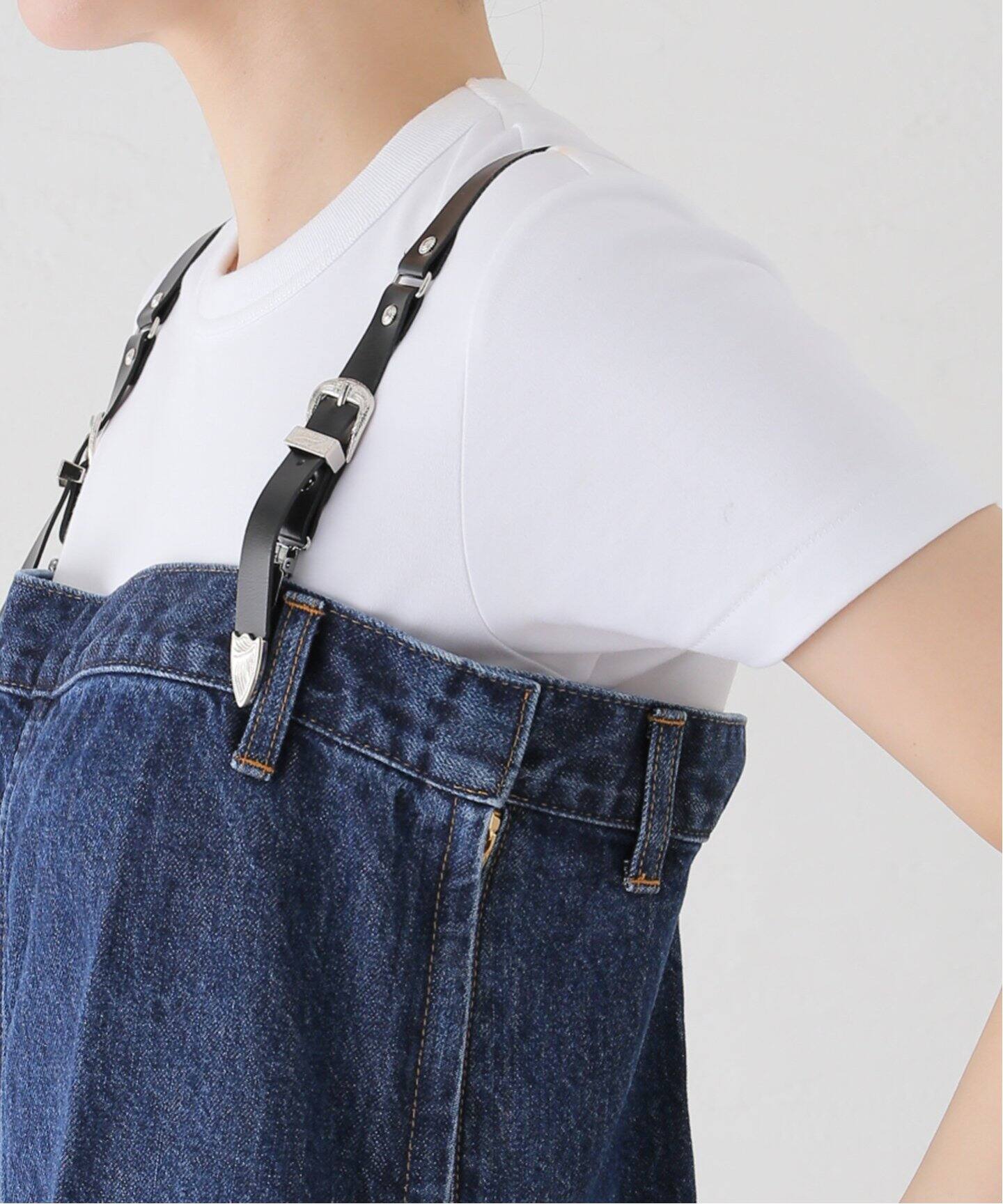 TOGA TOO/トーガトゥ】Suspenders denim dress：ジャンパースカート 