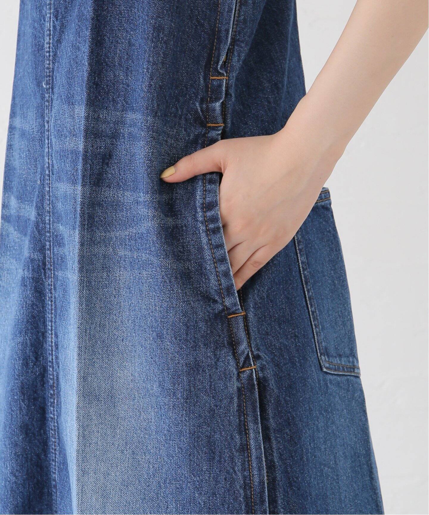 TOGA TOO/トーガトゥ】Suspenders denim dress：ジャンパースカート  