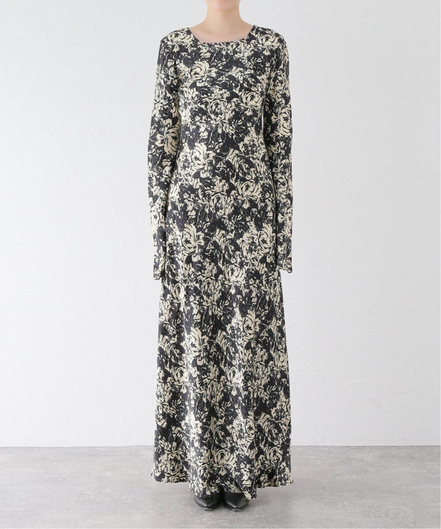 GANNI/ガニー】Printed Satin Maxi Dress：ワンピース（ワンピース 