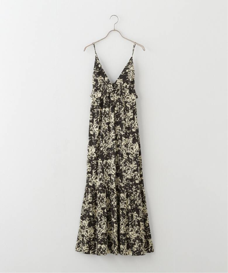 GANNI/ガニー】Printed Satin Strap Dress：ワンピース（ワンピース 