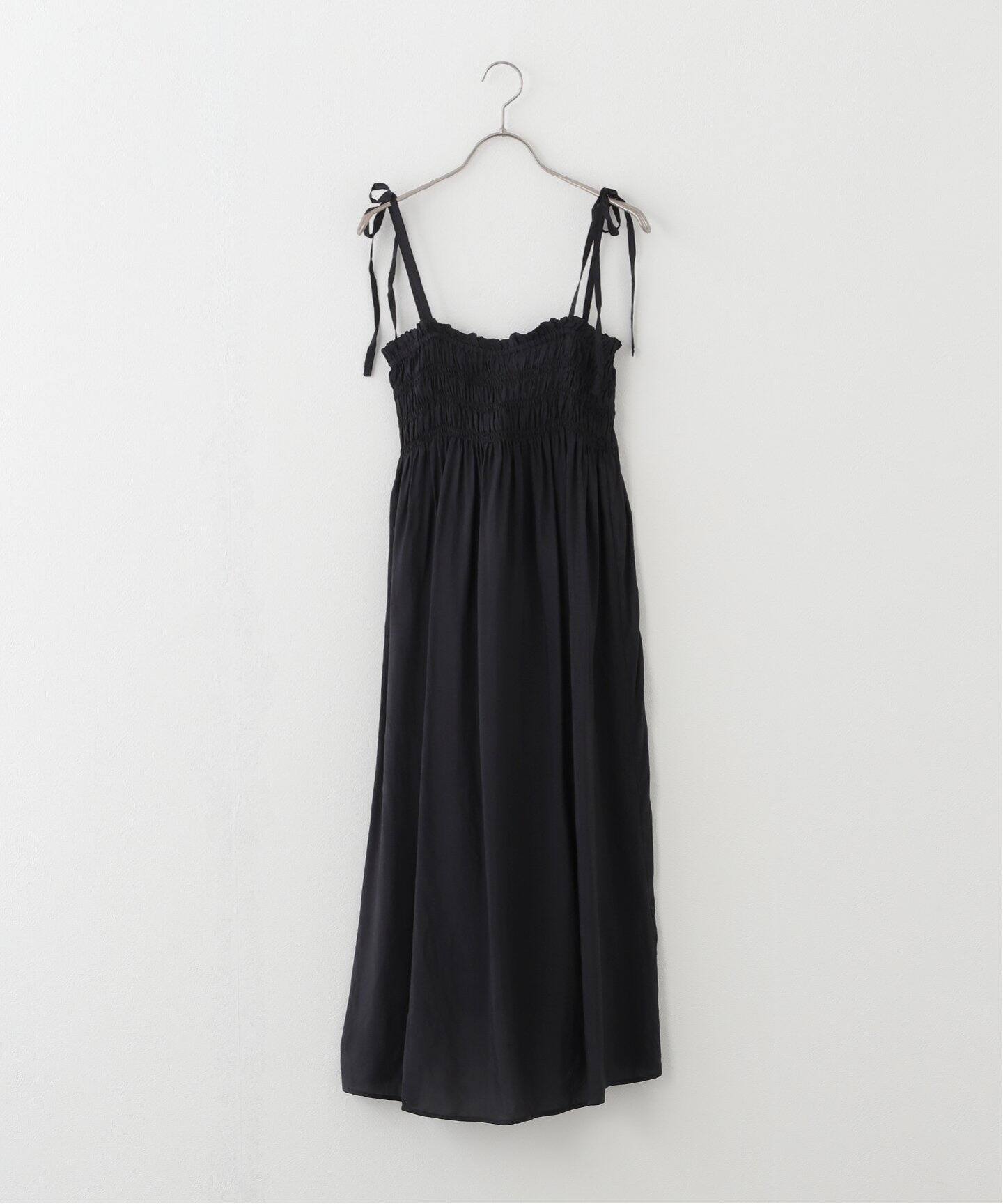 GANNI/ガニー】Viscose Habotai Midi Smock Strap D：ワンピース 