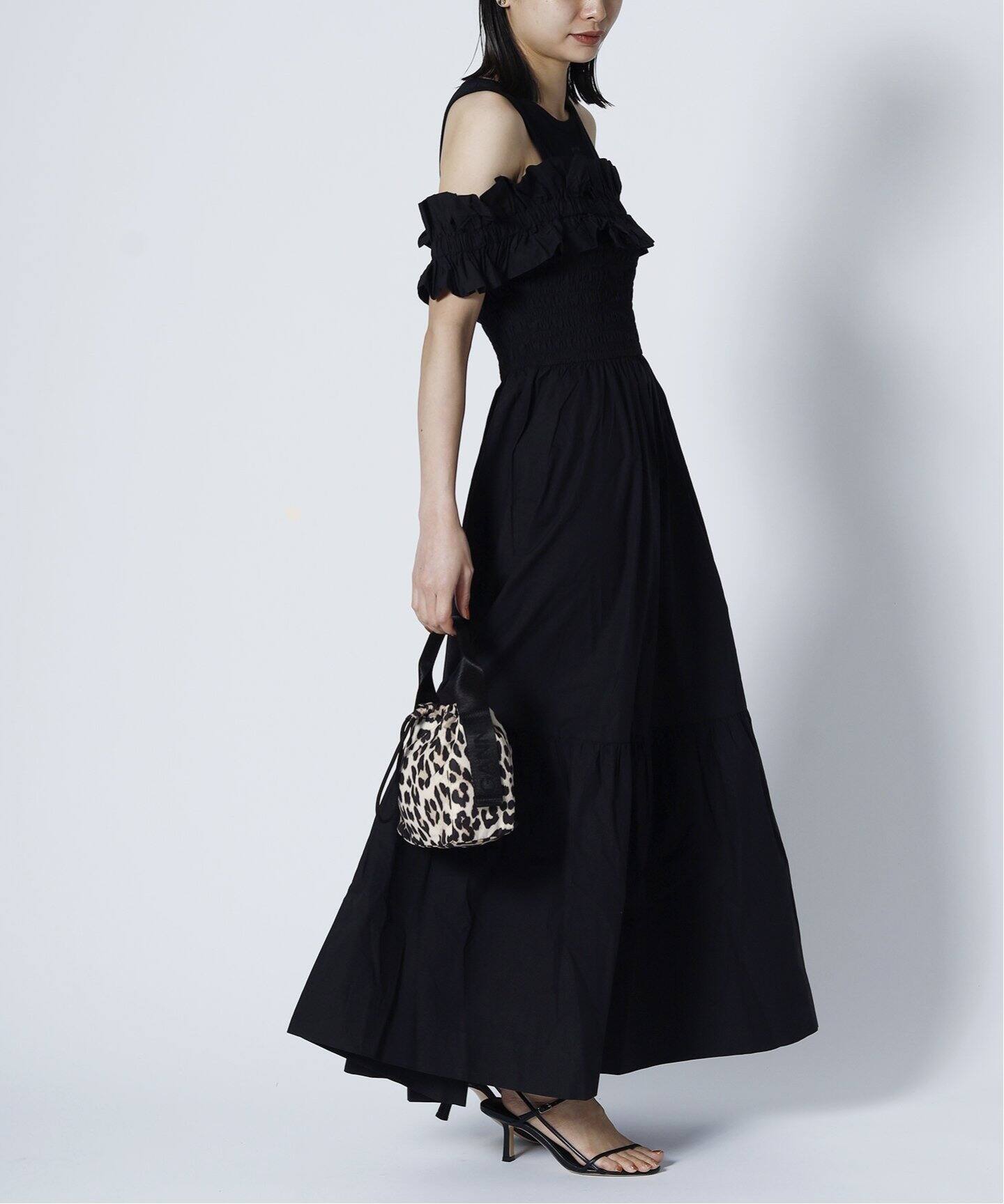 GANNI/ガニー】Cotton Poplin Long Smock Dress：ワンピース  