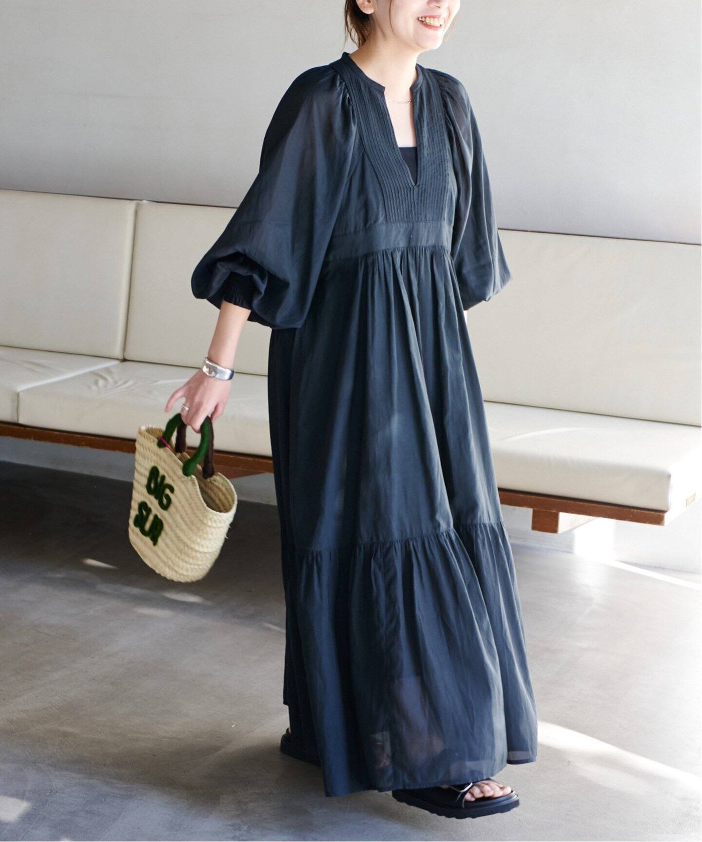 WEB限定追加2》オリエンタルプリントティアードワンピース（ワンピース  