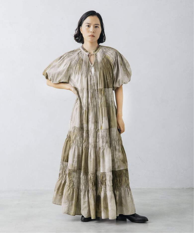 nude vintage×JOURNAL STANDARD】スモッキングティアードワンピース 