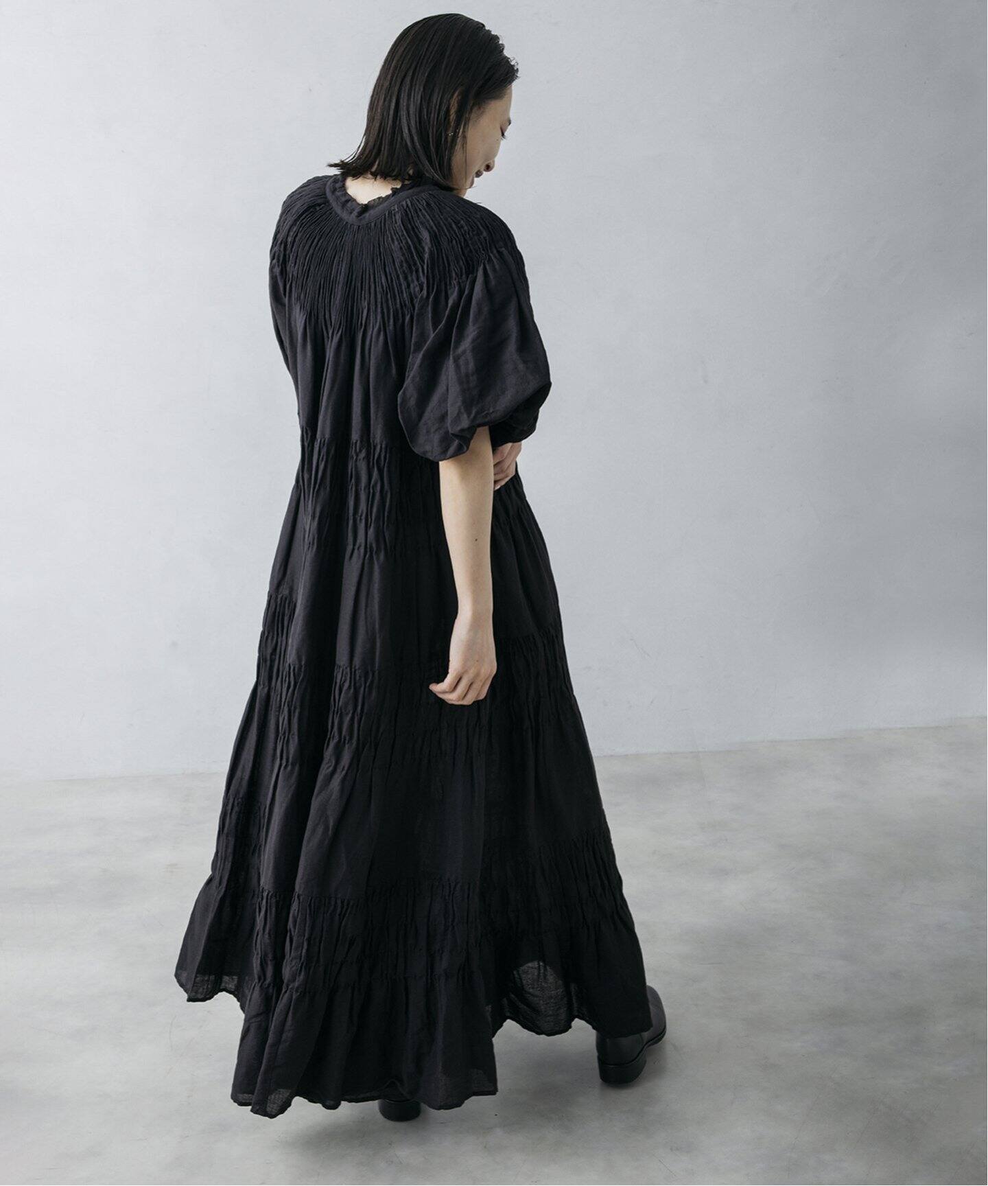 nude vintage×JOURNAL STANDARD】スモッキングティアードワンピース  