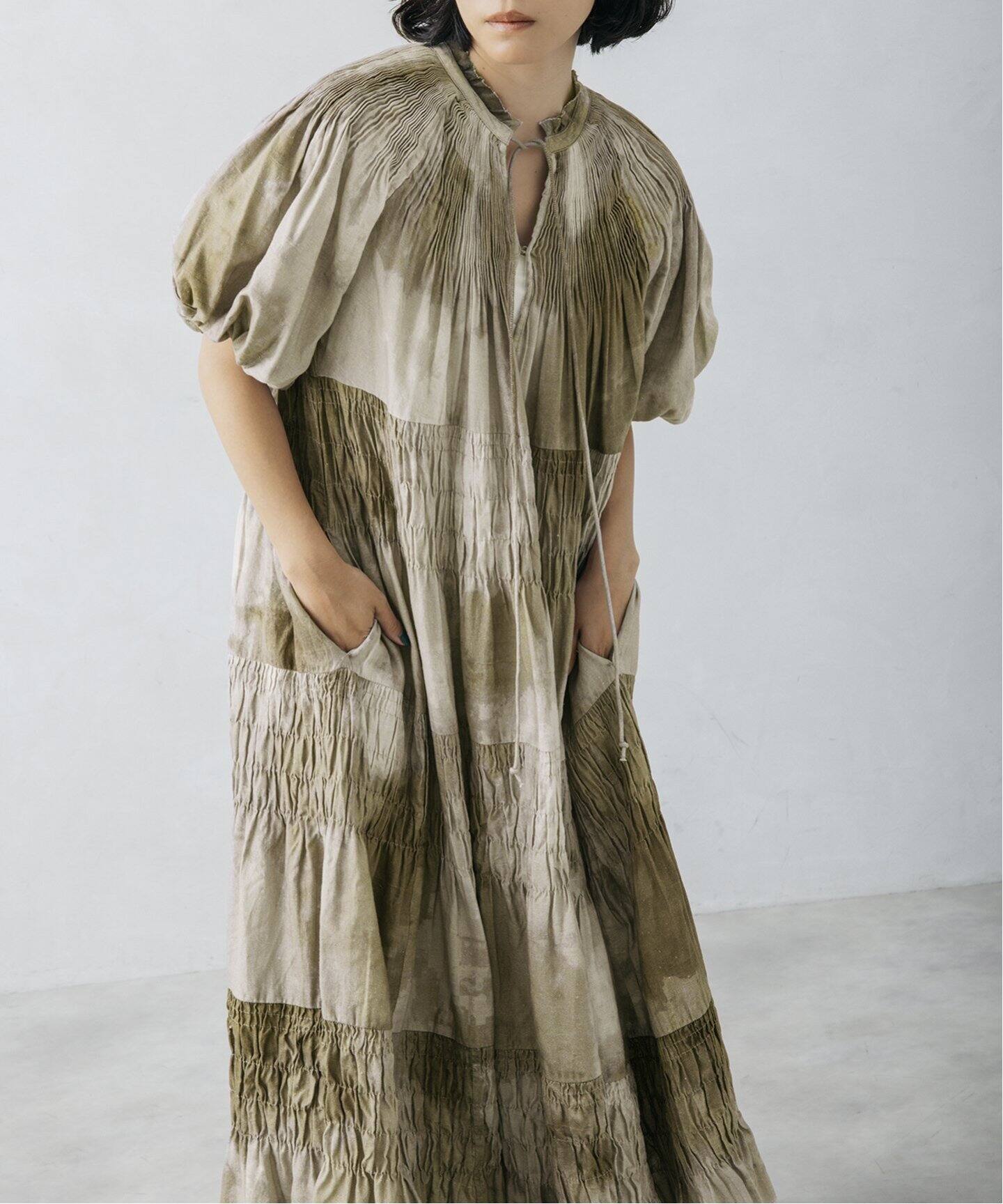 nude vintage×JOURNAL STANDARD】スモッキングティアードワンピース  