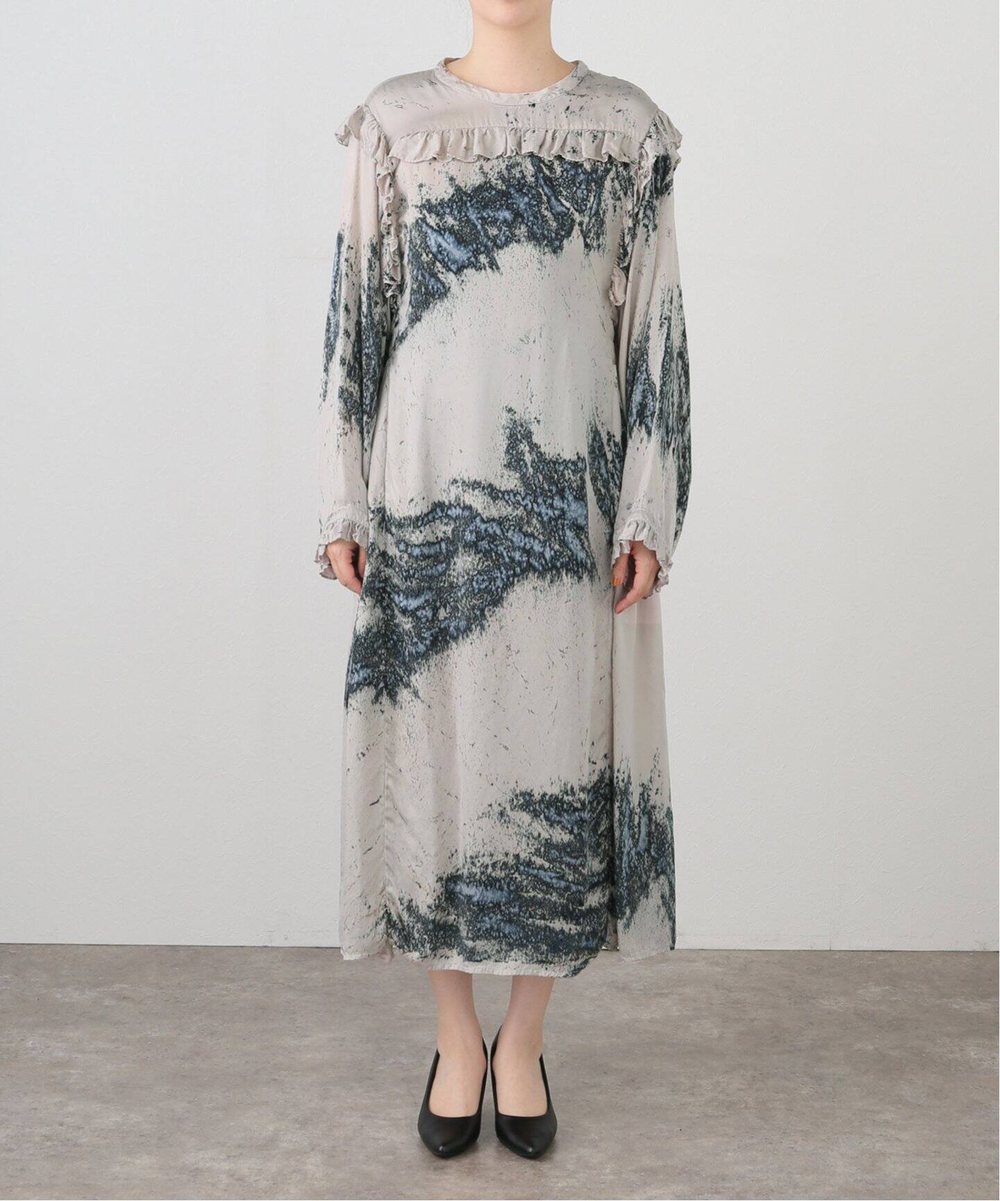 NOMA t.d. / ノーマティーディー】.Hand Dyed Frilled Dress N38-DR 