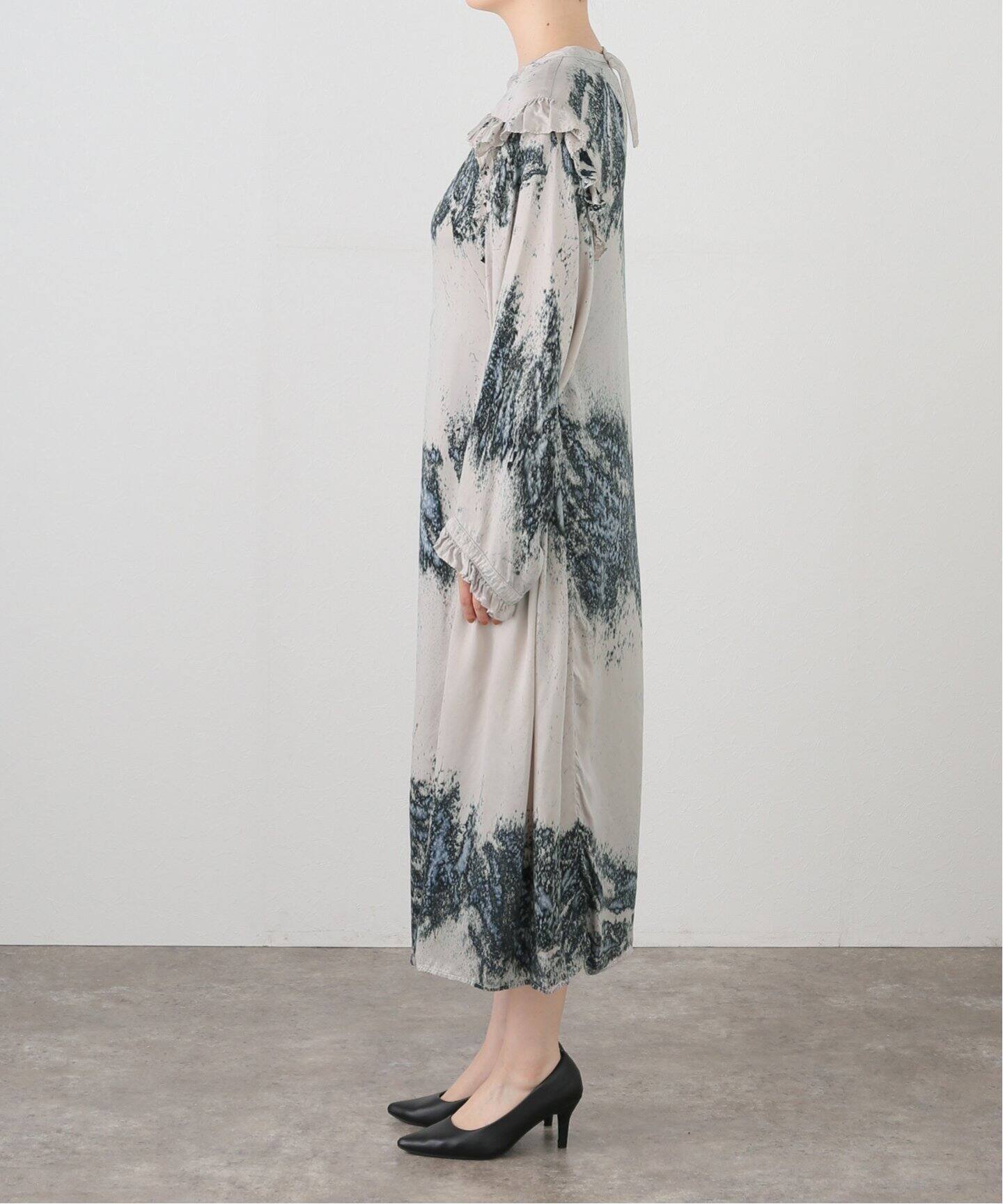 NOMA t.d. / ノーマティーディー】.Hand Dyed Frilled Dress N38-DR 