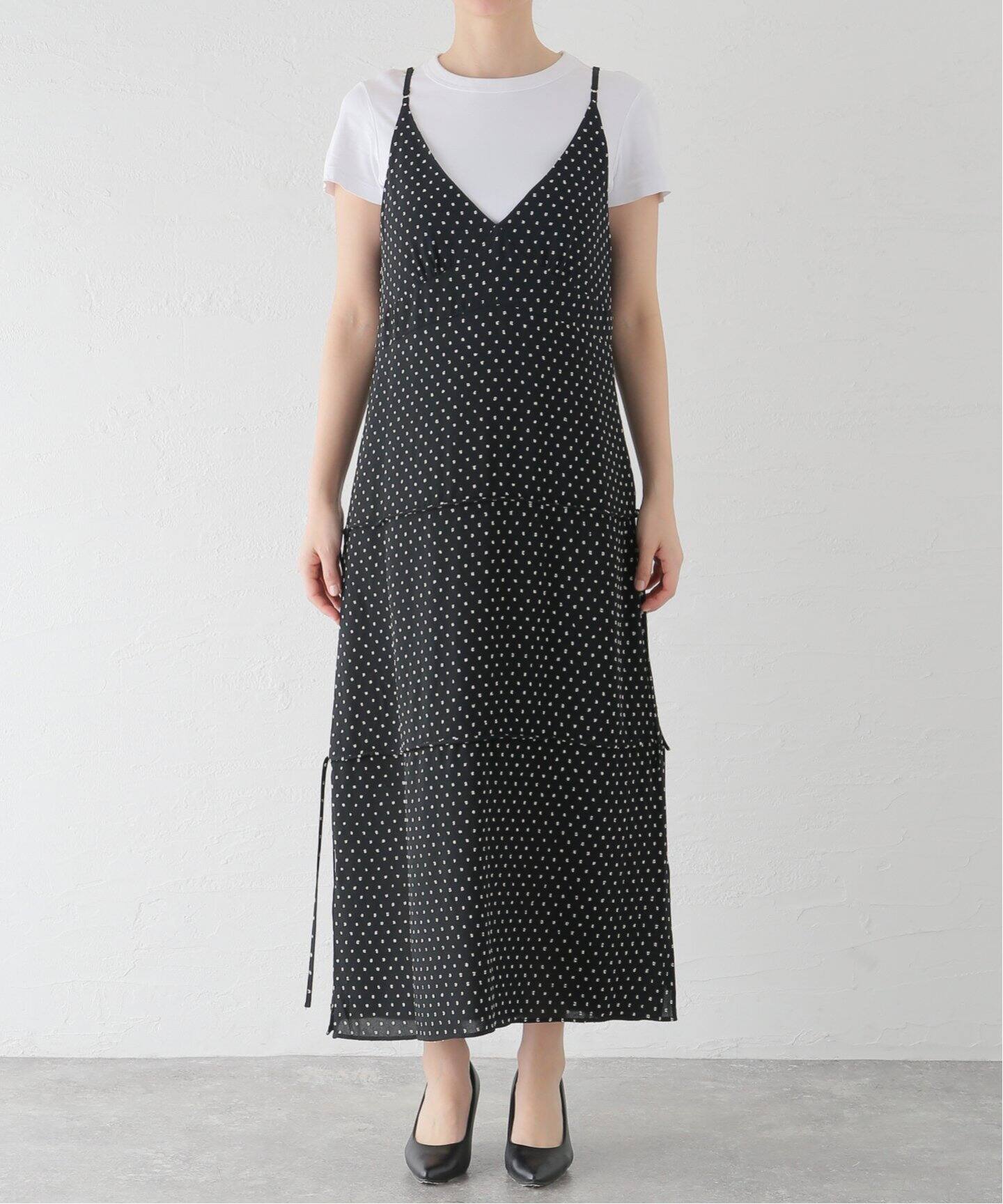 leur logette/ルールロジェット】 DOT GEORGETTE OP:ワンピース  