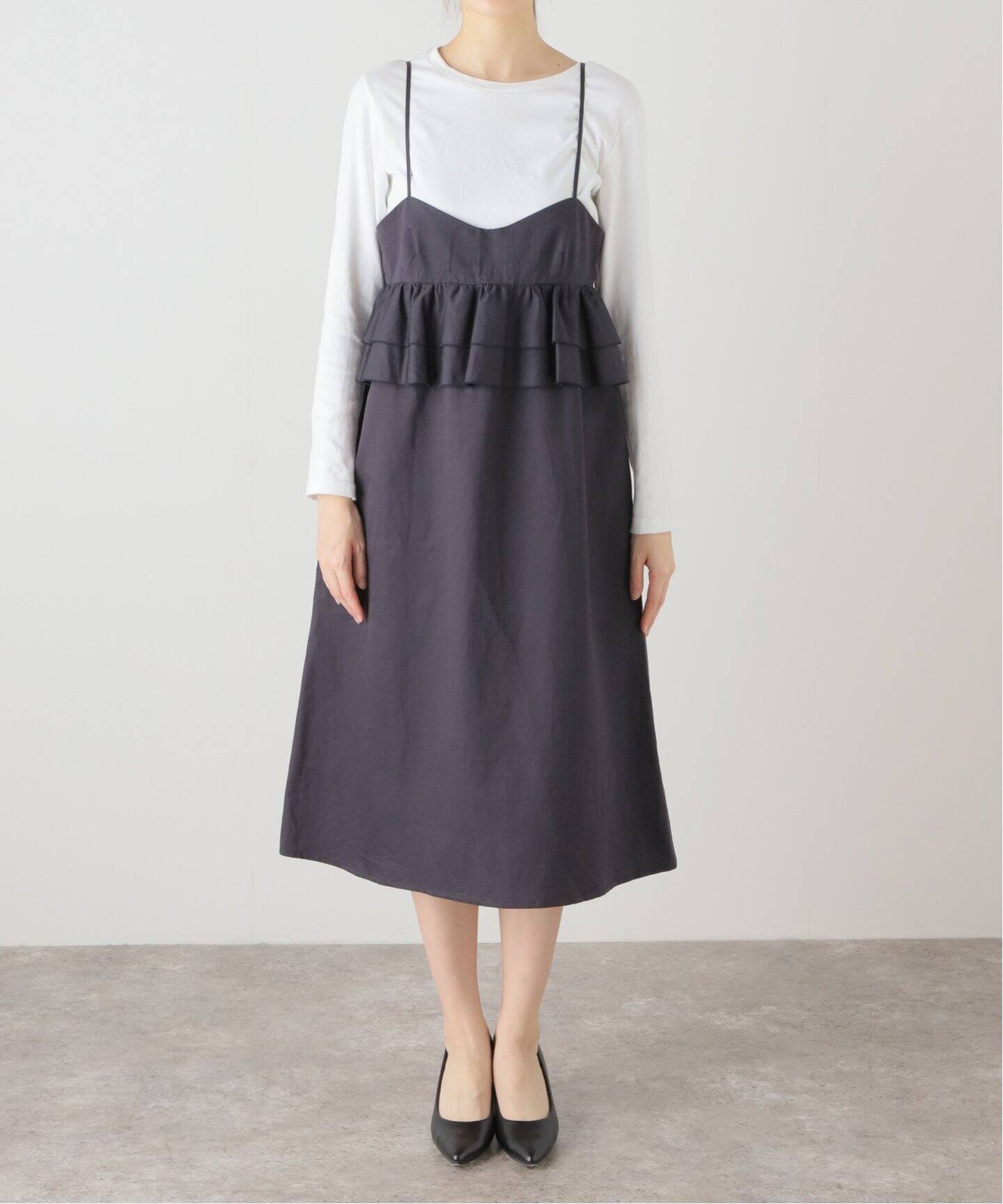 HOLIDAY/ホリデイ】RUFFLE CAMI DRESS：ワンピース（ワンピース  