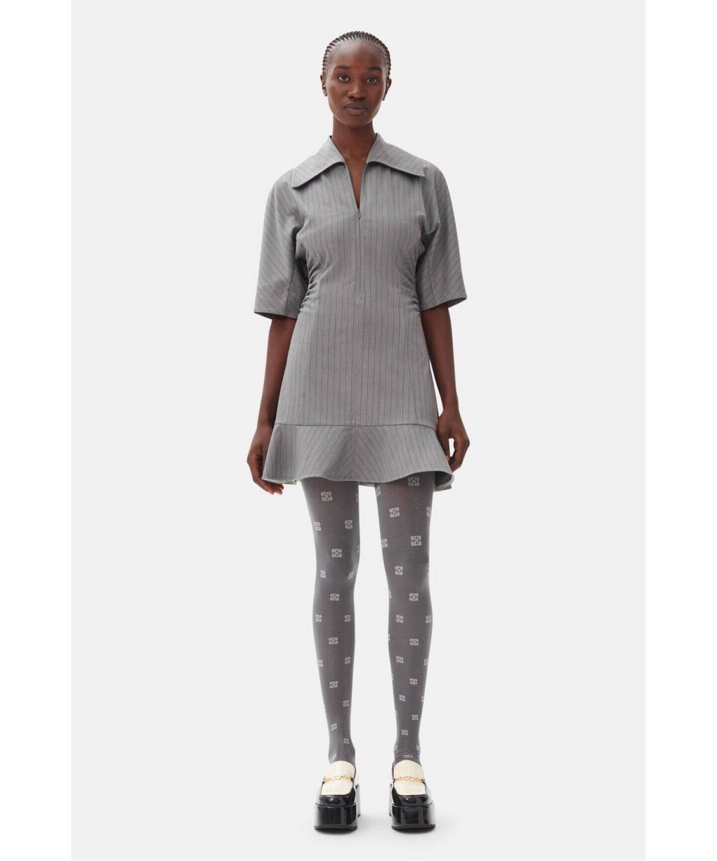 GANNI / ガニー】Stripe Suiting Mini Dress F9479（ワンピース  