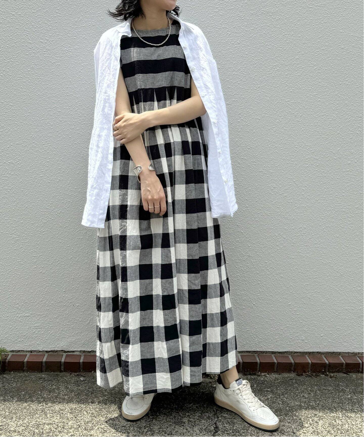 CLワッシャーノースリーブタックワンピース（ワンピース）｜journal 