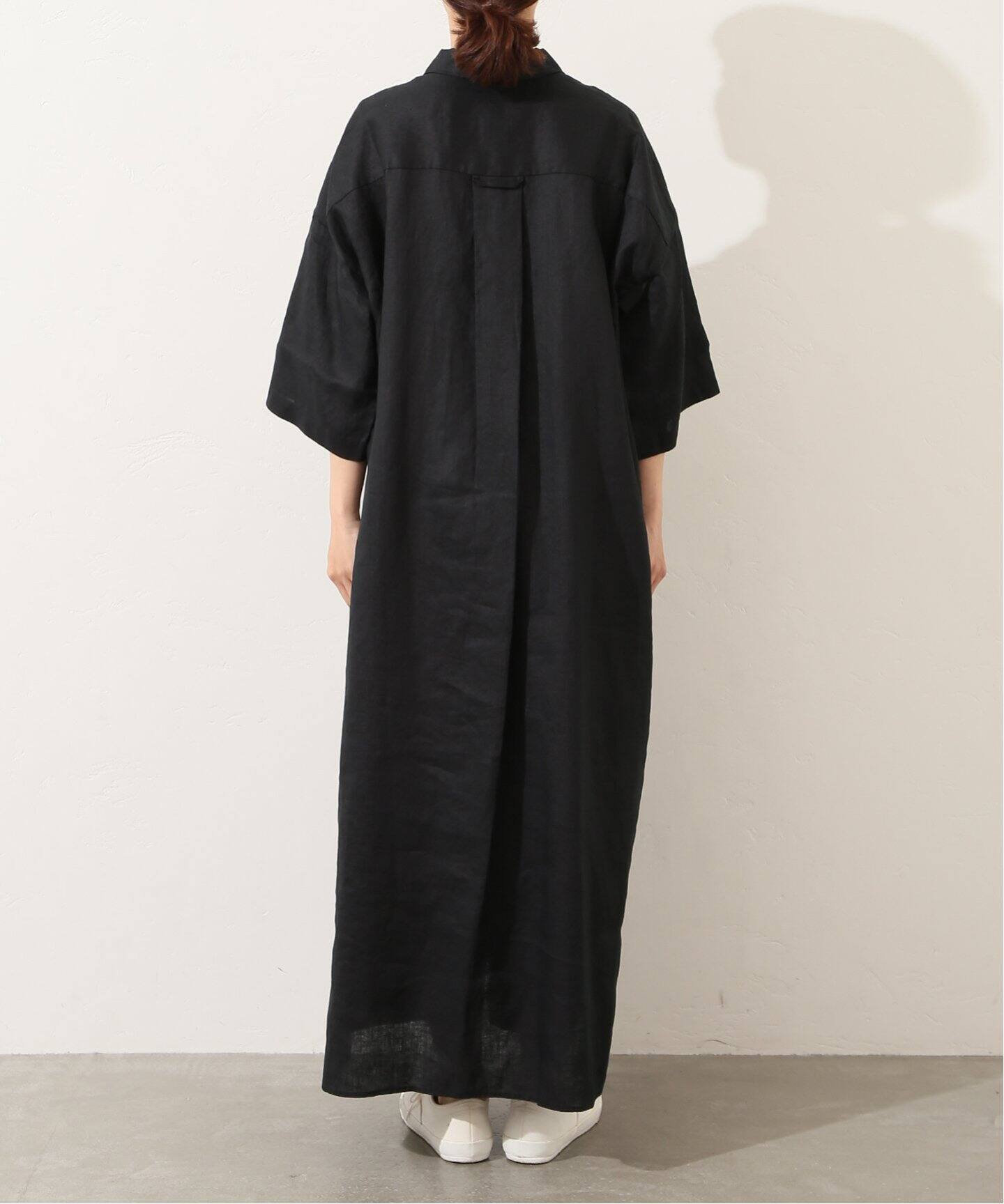 40リネンワッシャー シャツワンピース（ワンピース）｜journal  