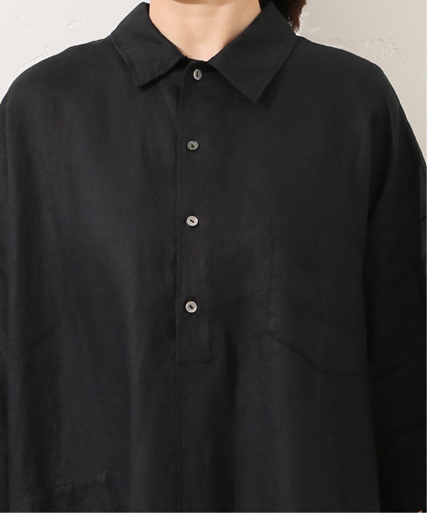 40リネンワッシャー シャツワンピース（ワンピース）｜journal  