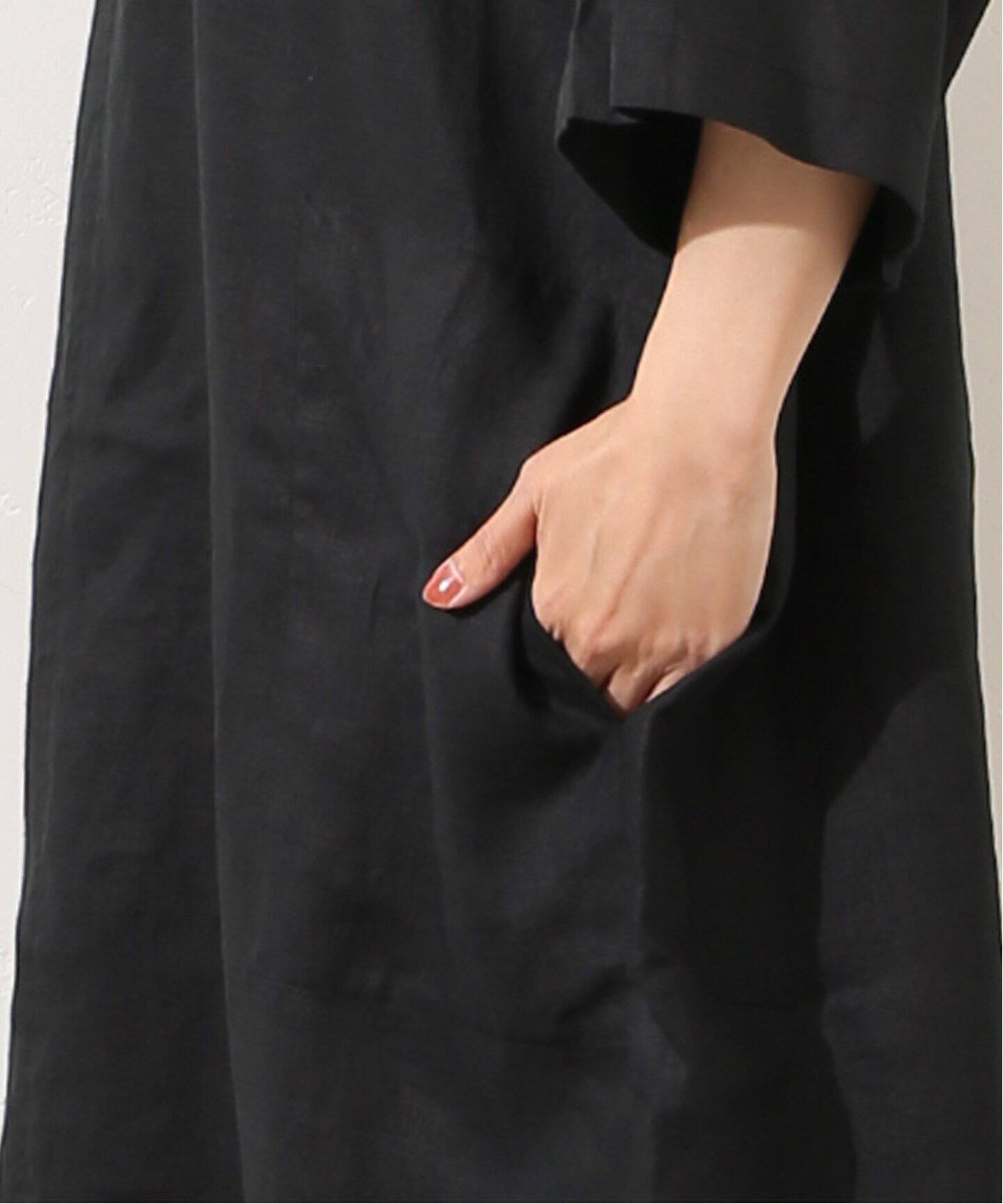 40リネンワッシャー シャツワンピース（ワンピース）｜journal  