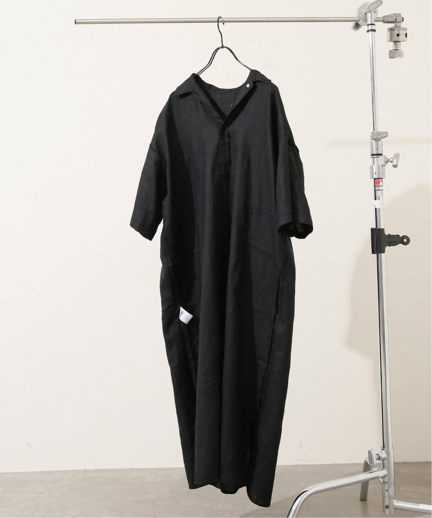 40リネンワッシャー シャツワンピース（ワンピース）｜journal  