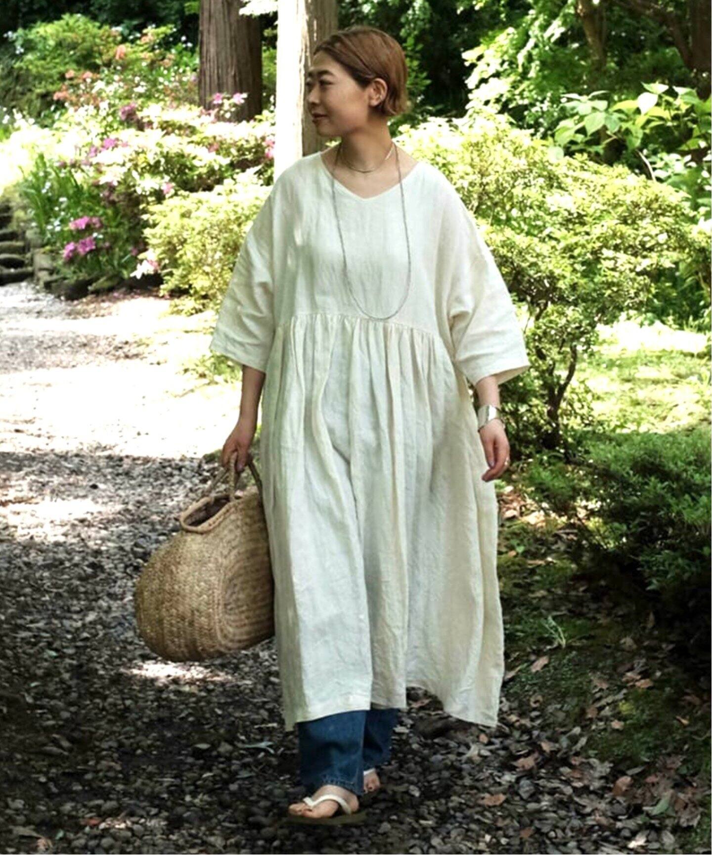 40リネン 2WAYギャザーワンピース（ワンピース）｜journal standard  