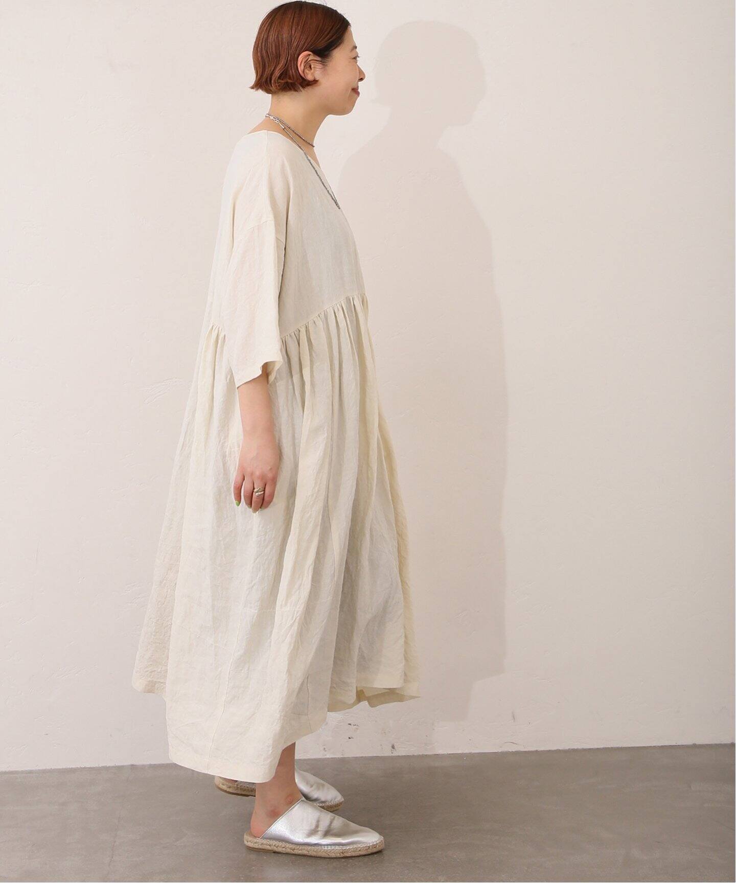 40リネン 2WAYギャザーワンピース（ワンピース）｜journal standard  