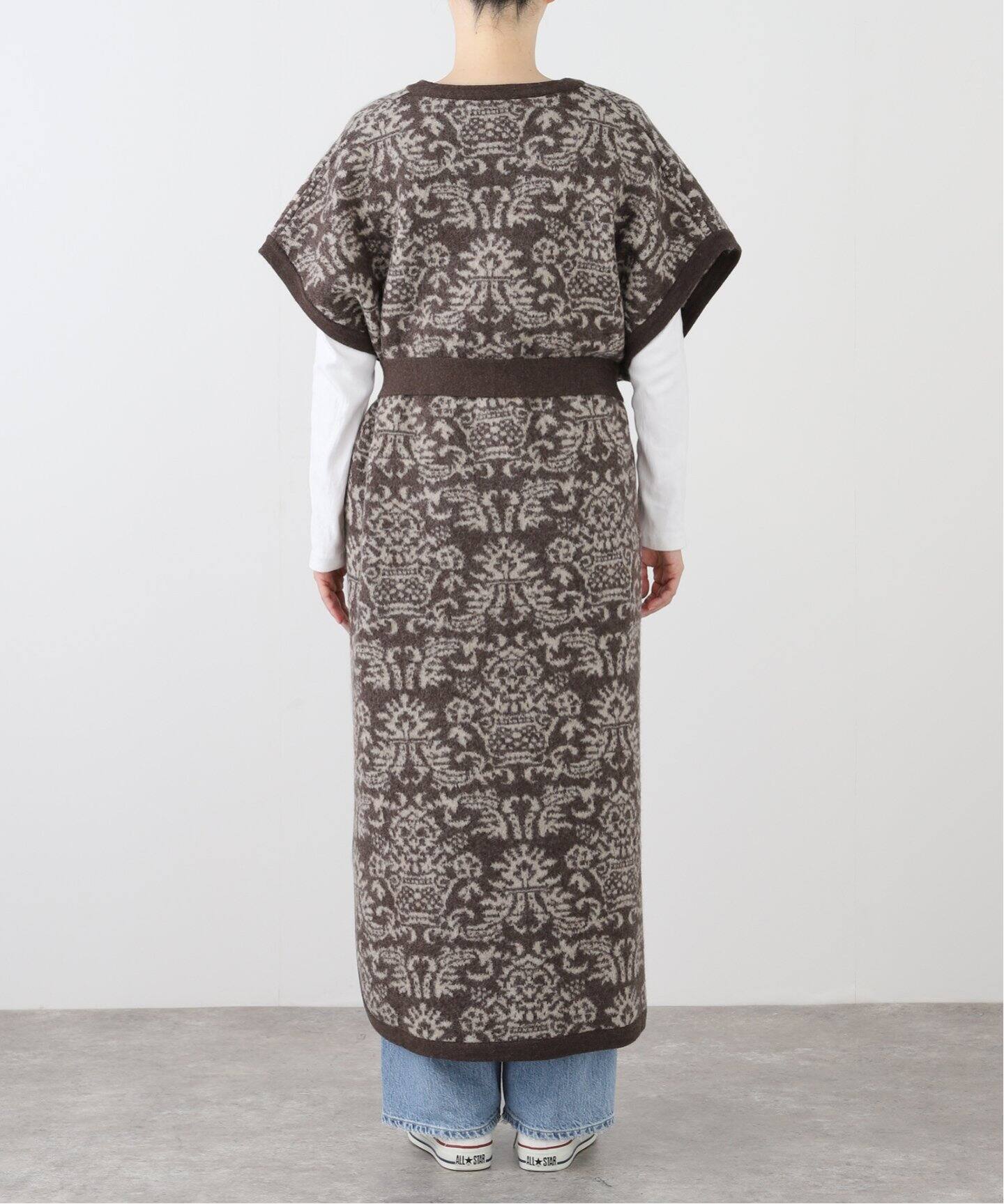 CRISTA SEYA / クリスタ セヤ】 FELTED WOOL JACQUARD CAFTAN 