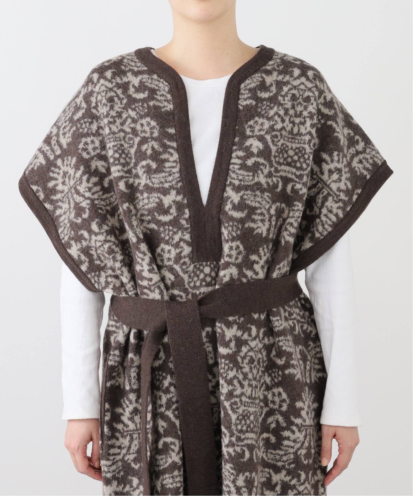 CRISTA SEYA / クリスタ セヤ】 FELTED WOOL JACQUARD CAFTAN 