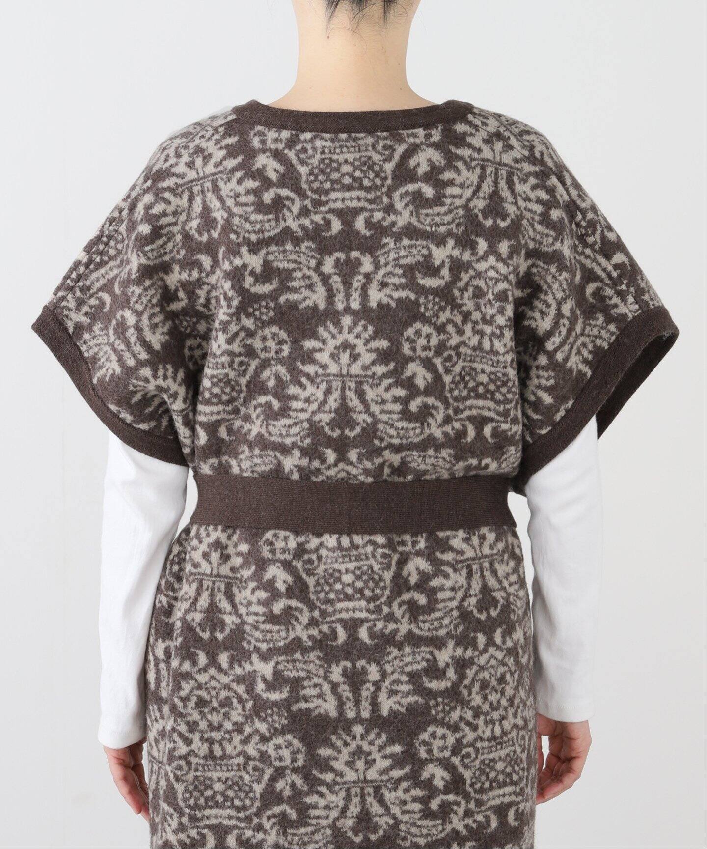 CRISTA SEYA / クリスタ セヤ】 FELTED WOOL JACQUARD CAFTAN 