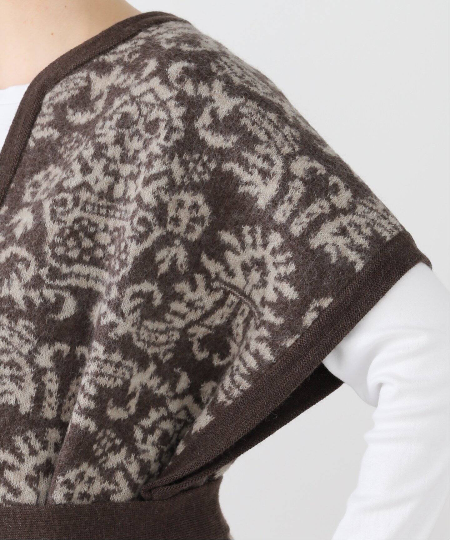 CRISTA SEYA / クリスタ セヤ】 FELTED WOOL JACQUARD CAFTAN 
