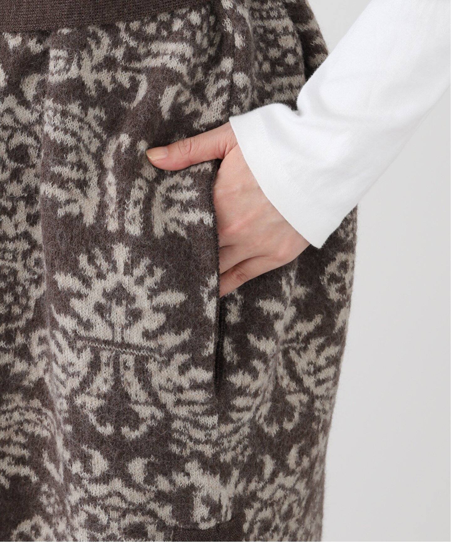 CRISTA SEYA / クリスタ セヤ】 FELTED WOOL JACQUARD CAFTAN 