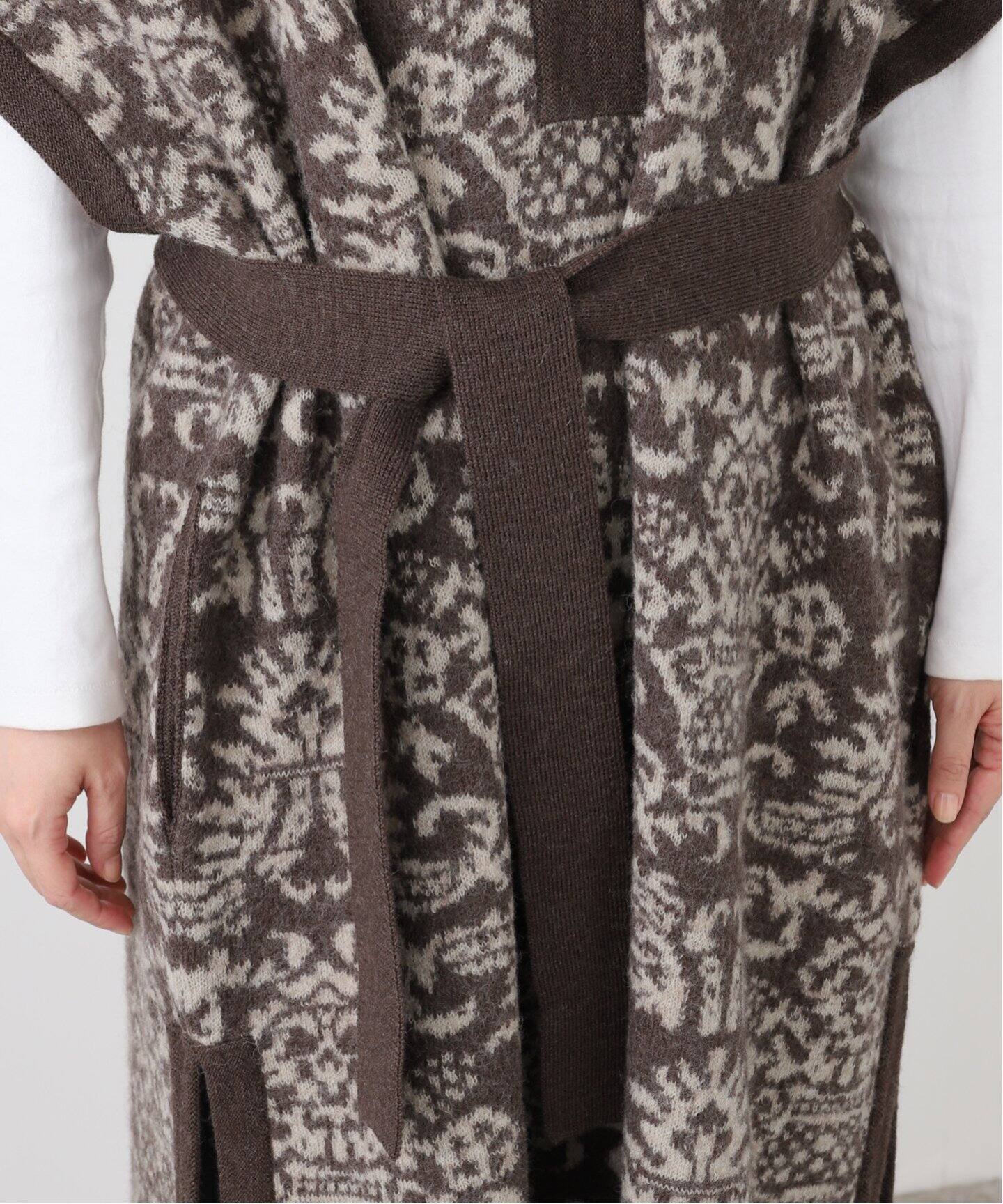 CRISTA SEYA / クリスタ セヤ】 FELTED WOOL JACQUARD CAFTAN 
