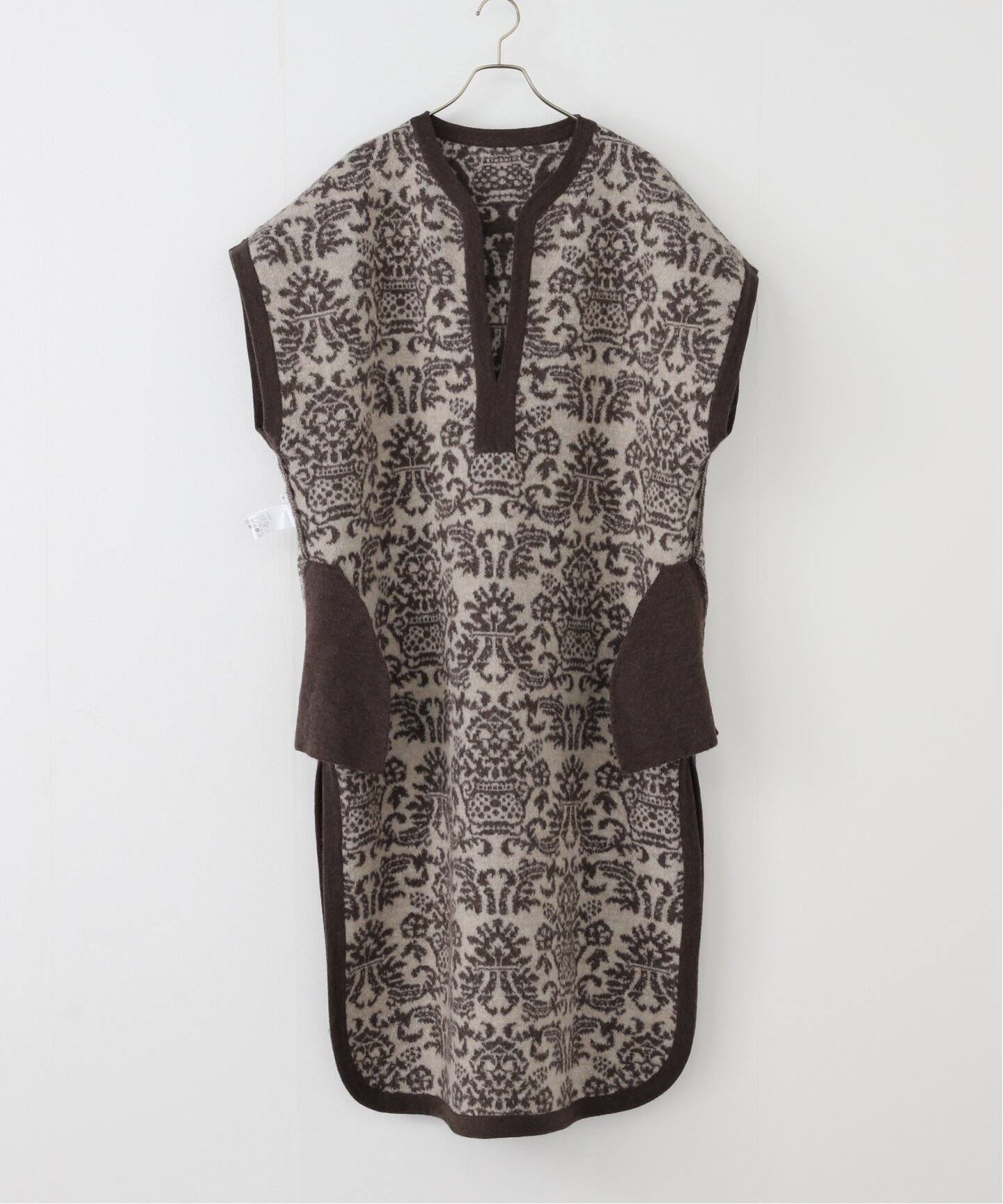CRISTA SEYA / クリスタ セヤ】 FELTED WOOL JACQUARD CAFTAN 