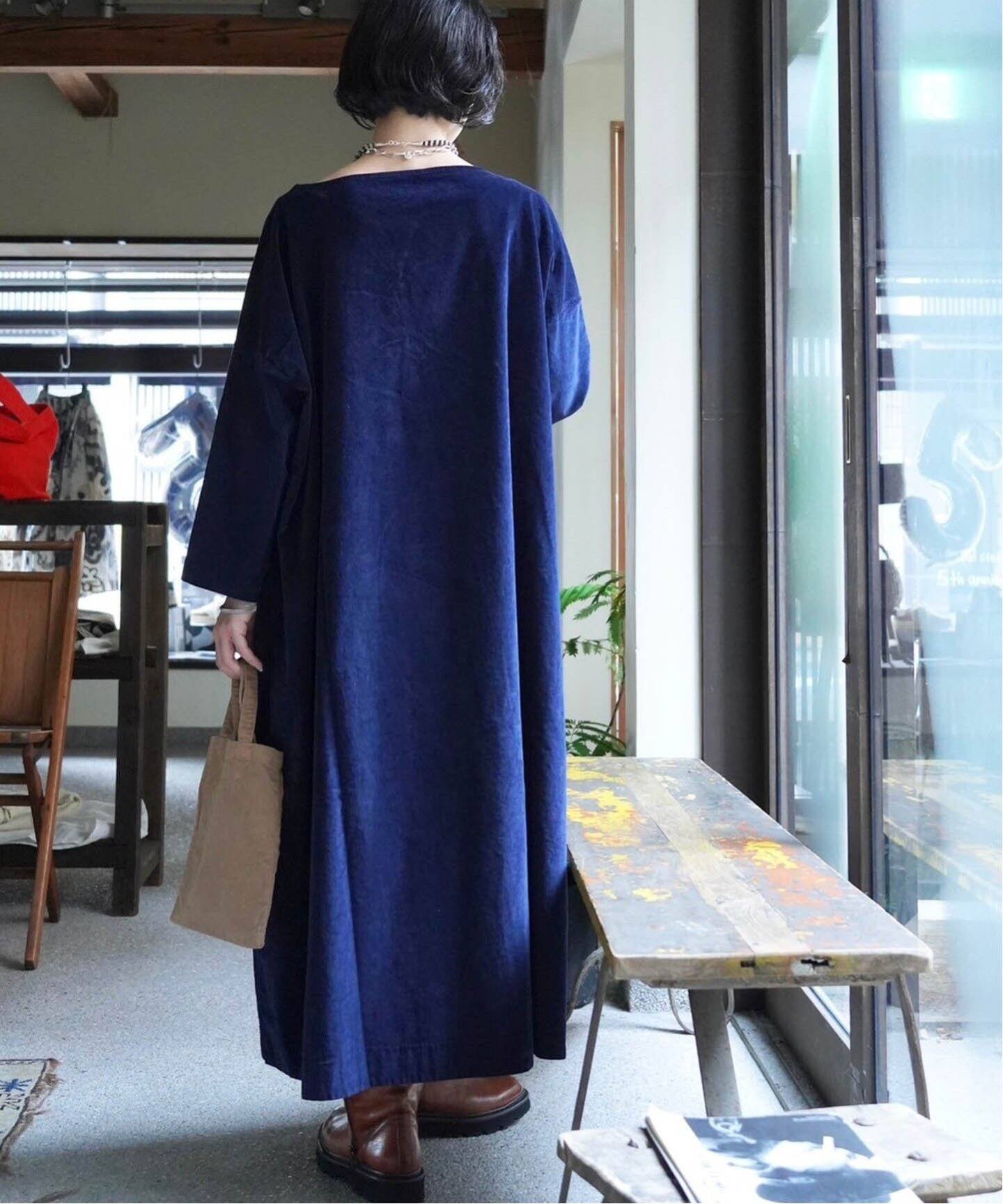 album di famiglia /アルバム ディ ファミリア】 BOATNECK DRESS V  